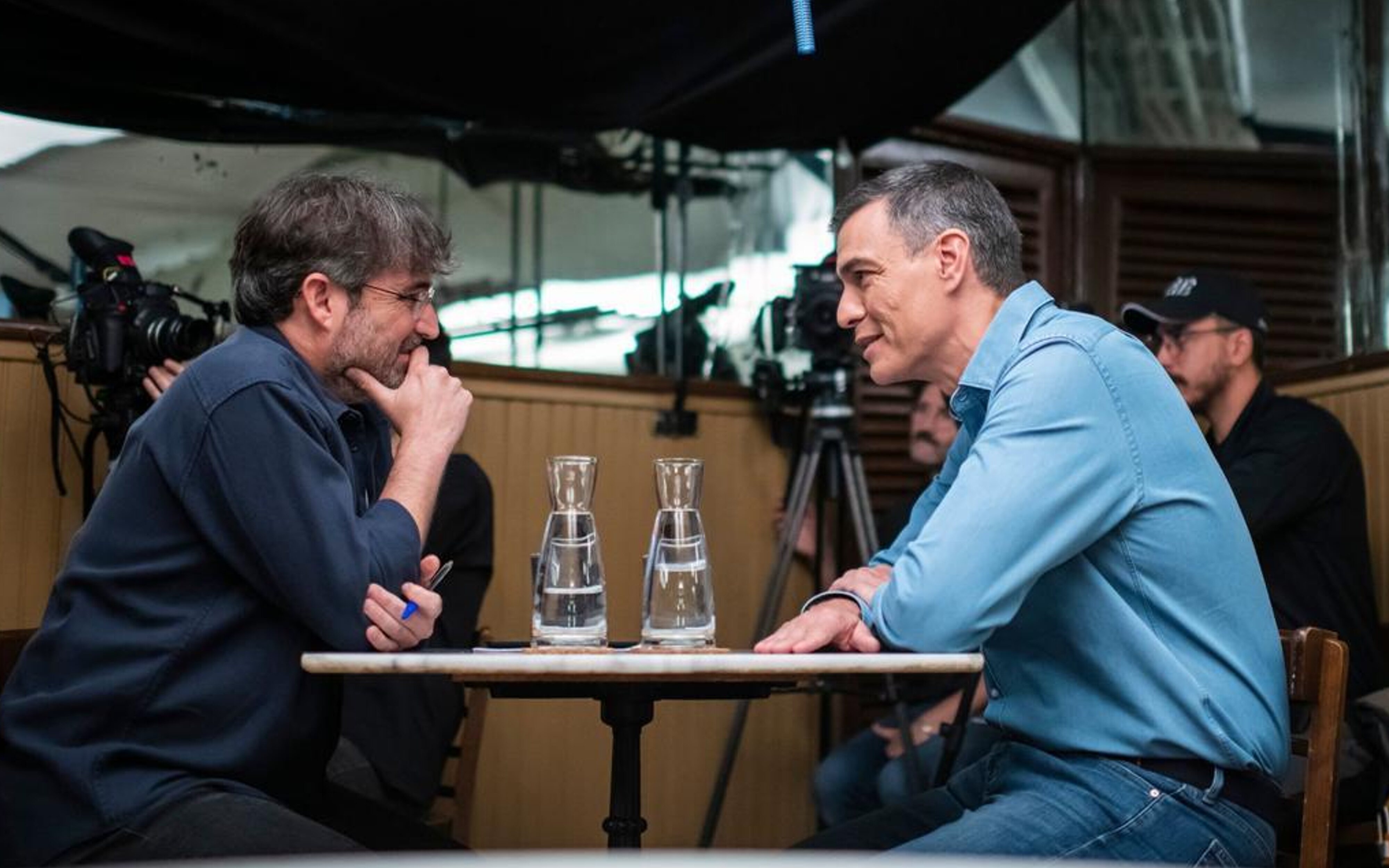 Jordi Évole y Pedro Sánchez