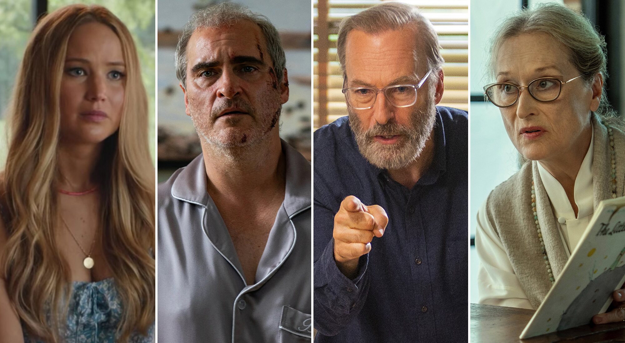 Jennifer Lawrence, Joaquin Phoenix, Bob Odenkirk y Meryl Streep