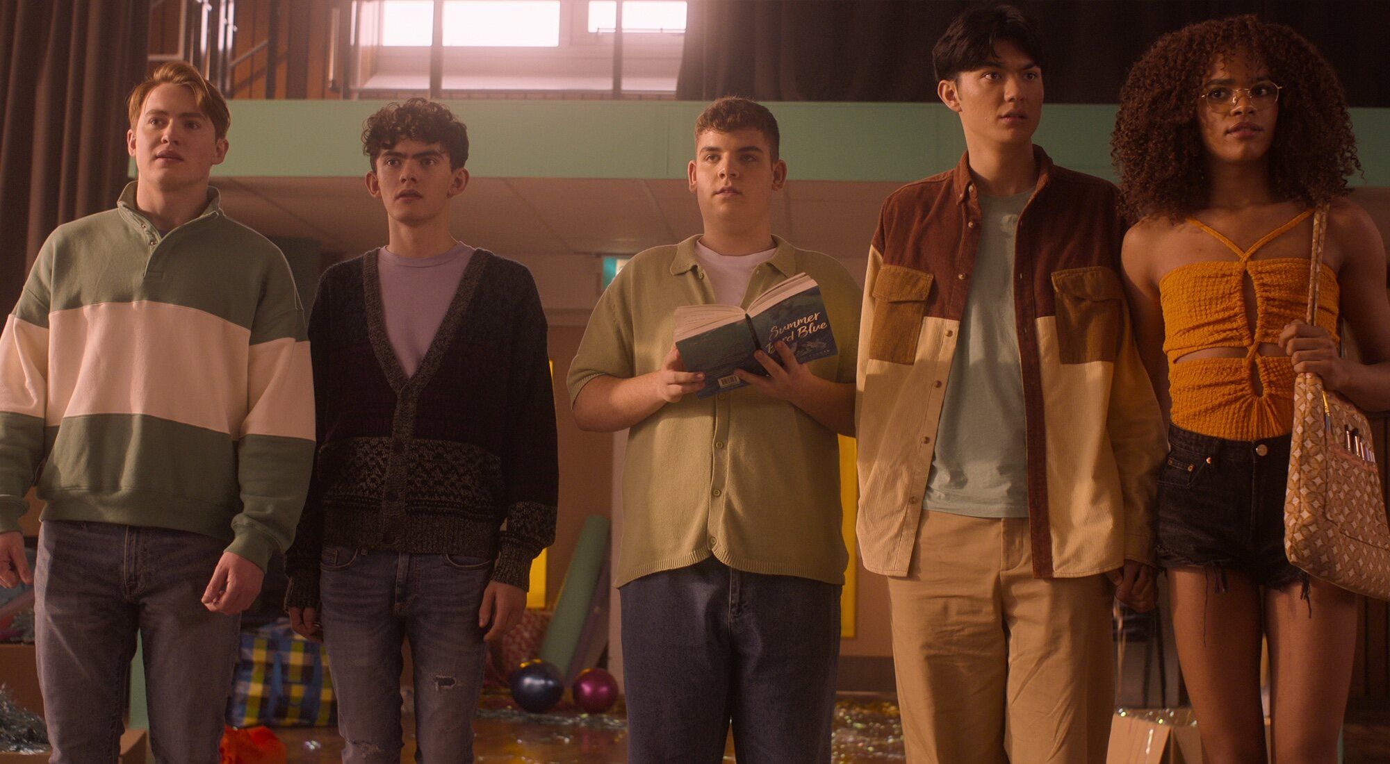 Nick, Charlie, Isaac, Elle y Tao en la segunda temporada de 'Heartstopper'