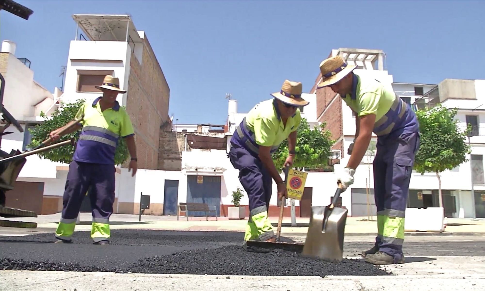 Trabajadores al aire libre