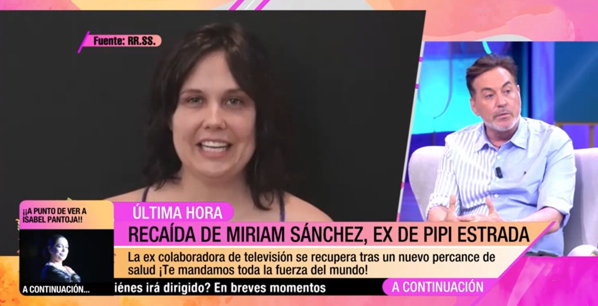 Pipi Estrada comparte información sobre la situación de Miriam Sánchez en 'Fiesta'