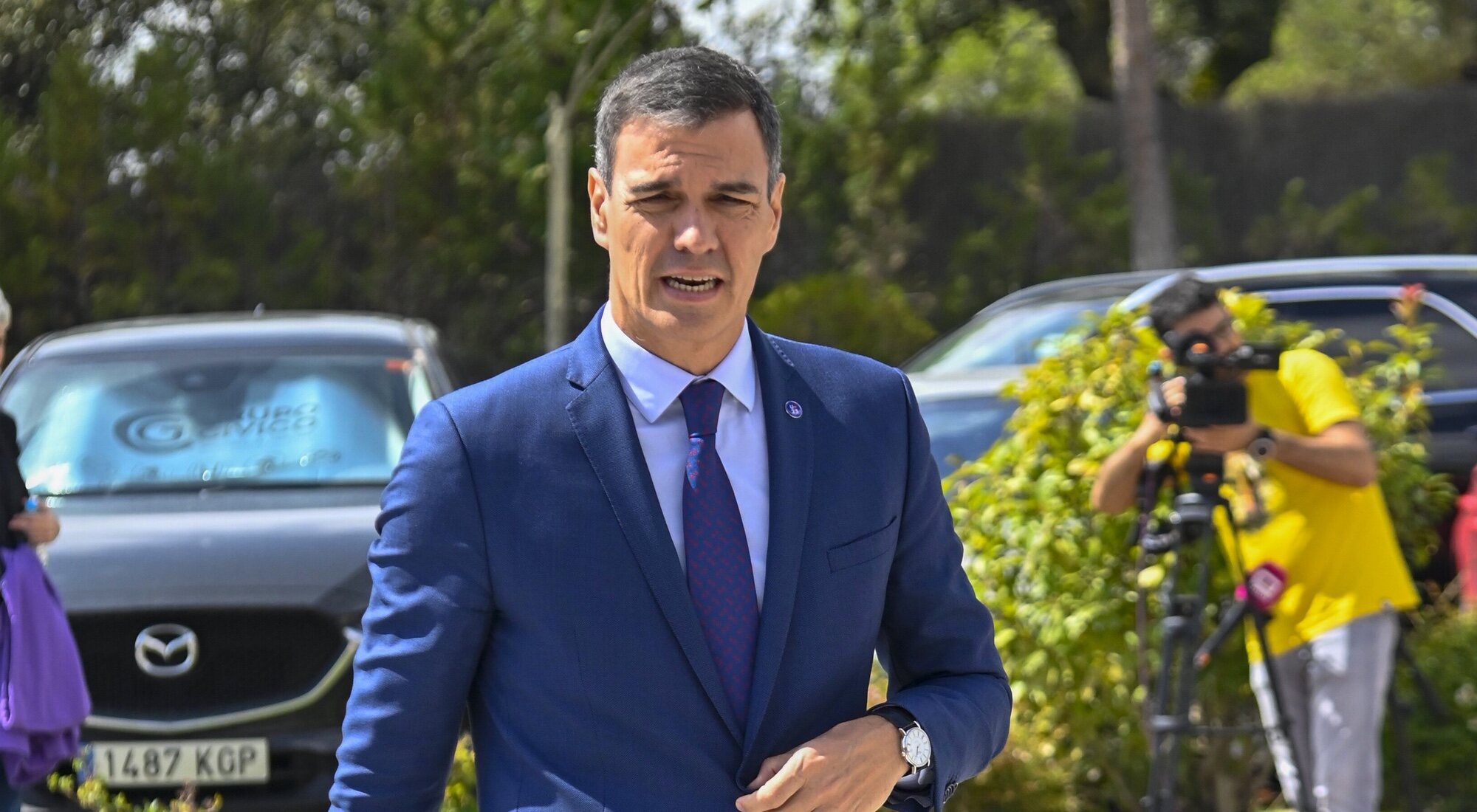 Pedro Sánchez acude al tanatorio de María Teresa Campos