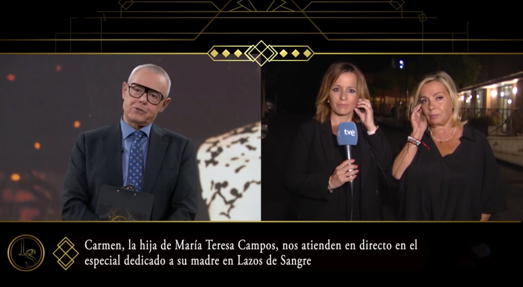 Jordi González habla con Carmen Borrego, hija de María Teresa Campos, en 'Lazos de sangre'