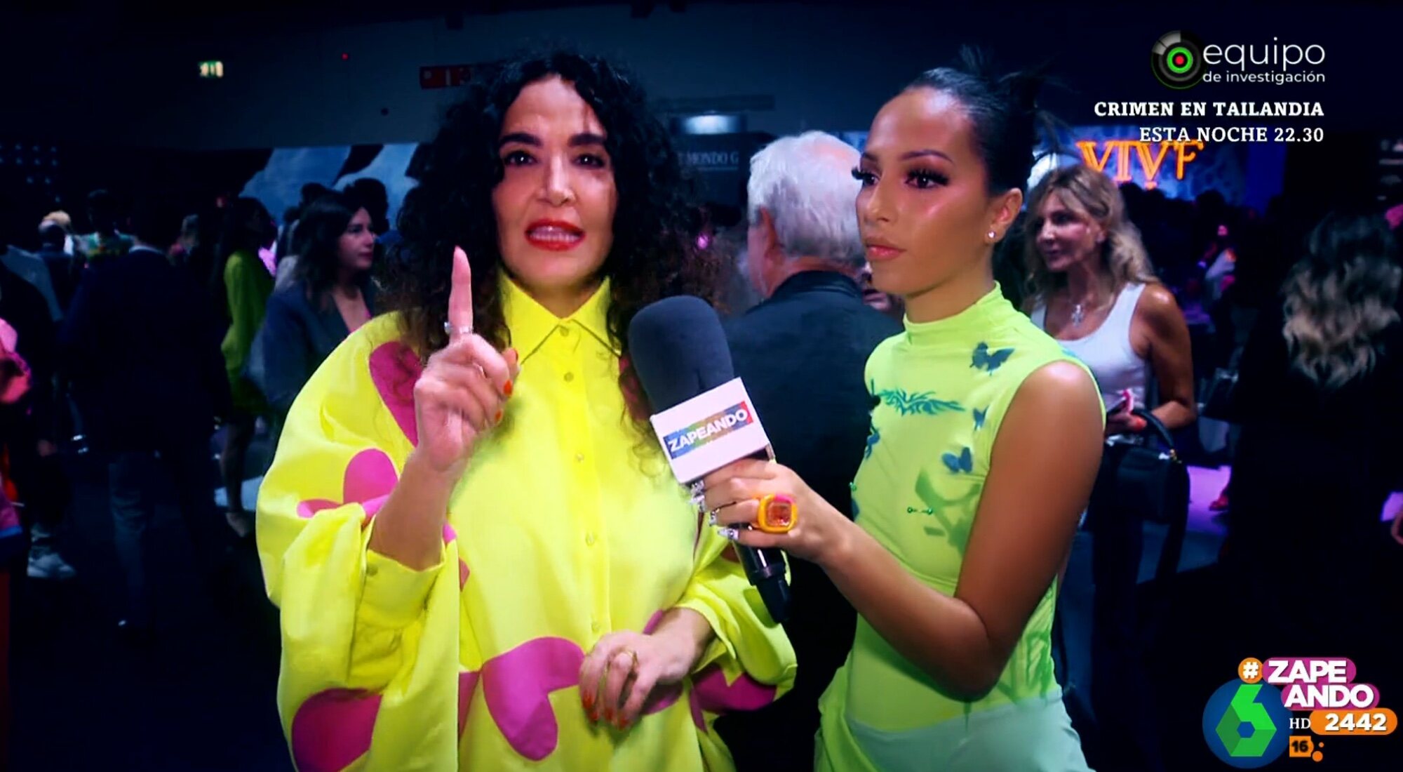 Cristina Rodríguez y Alana La hija del jeque en 'Zapeando'