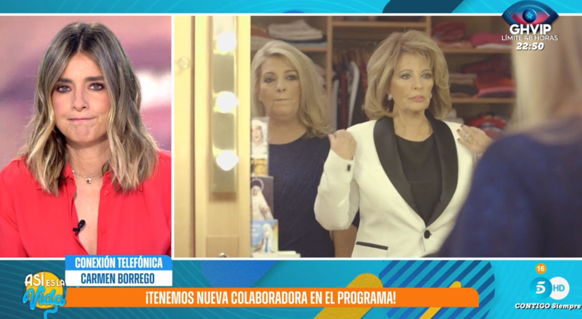 Sandra Barneda anuncia el fichaje de Carmen Borrego por 'Así es la vida'