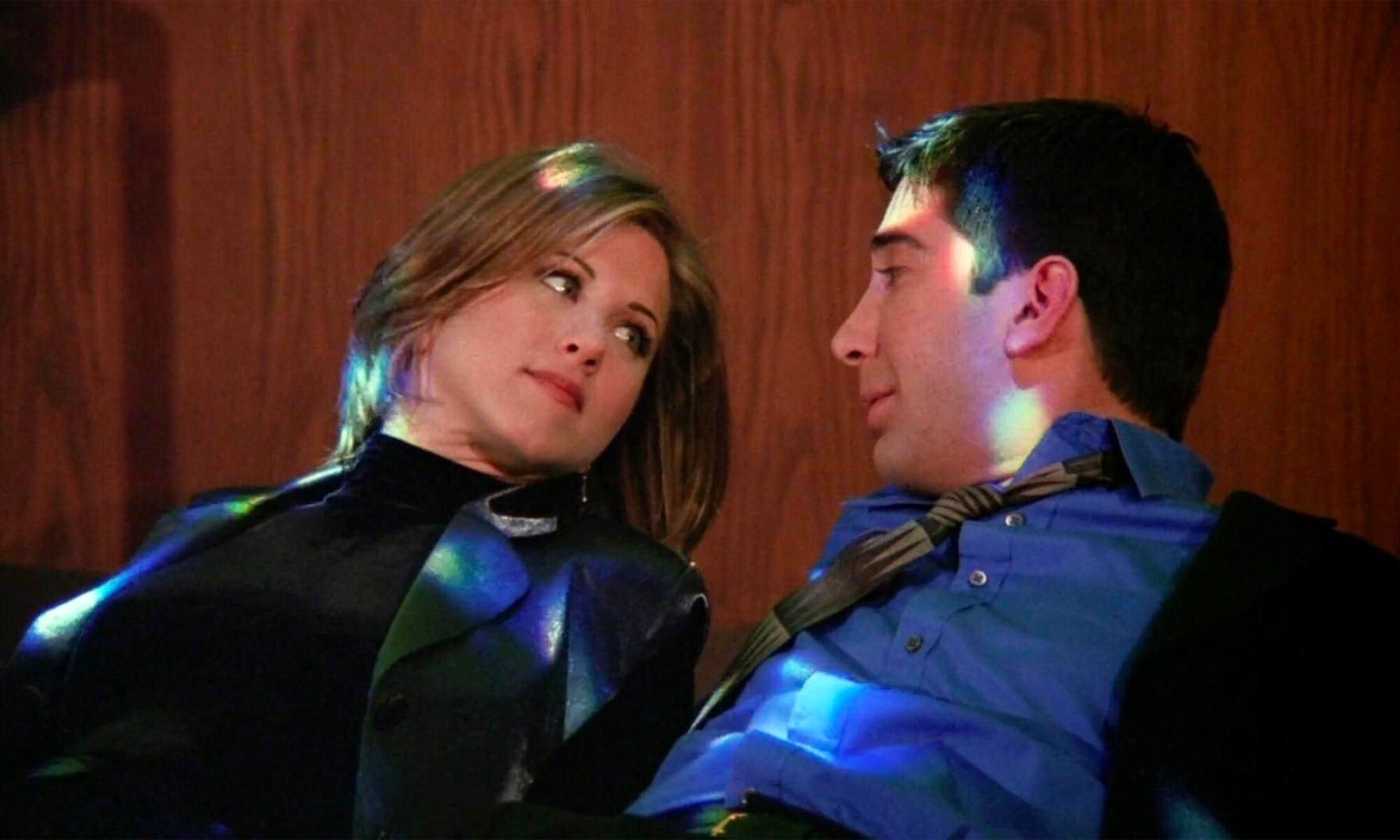 Rachel y Ross en el capítulo "En el que Ross y Rachel... ya sabes", de 'Friends'