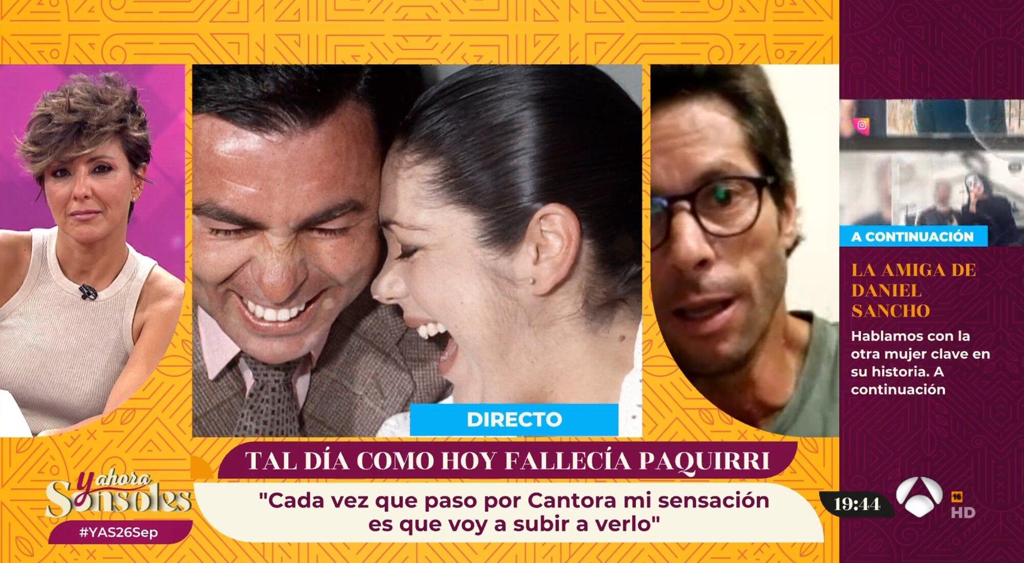 Sonsoles Ónega conecta con Canales Rivera en 'Y ahora, Sonsoles'