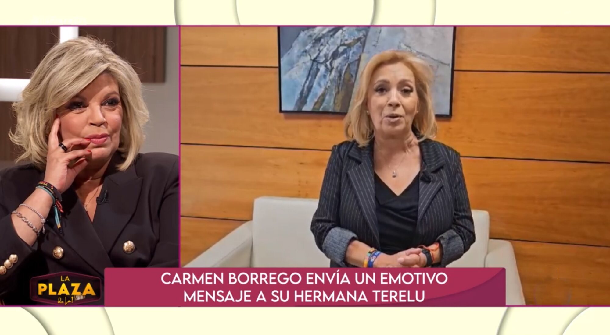 Carmen Borrego le envía un mensaje a Terelu en el estreno de 'La plaza'