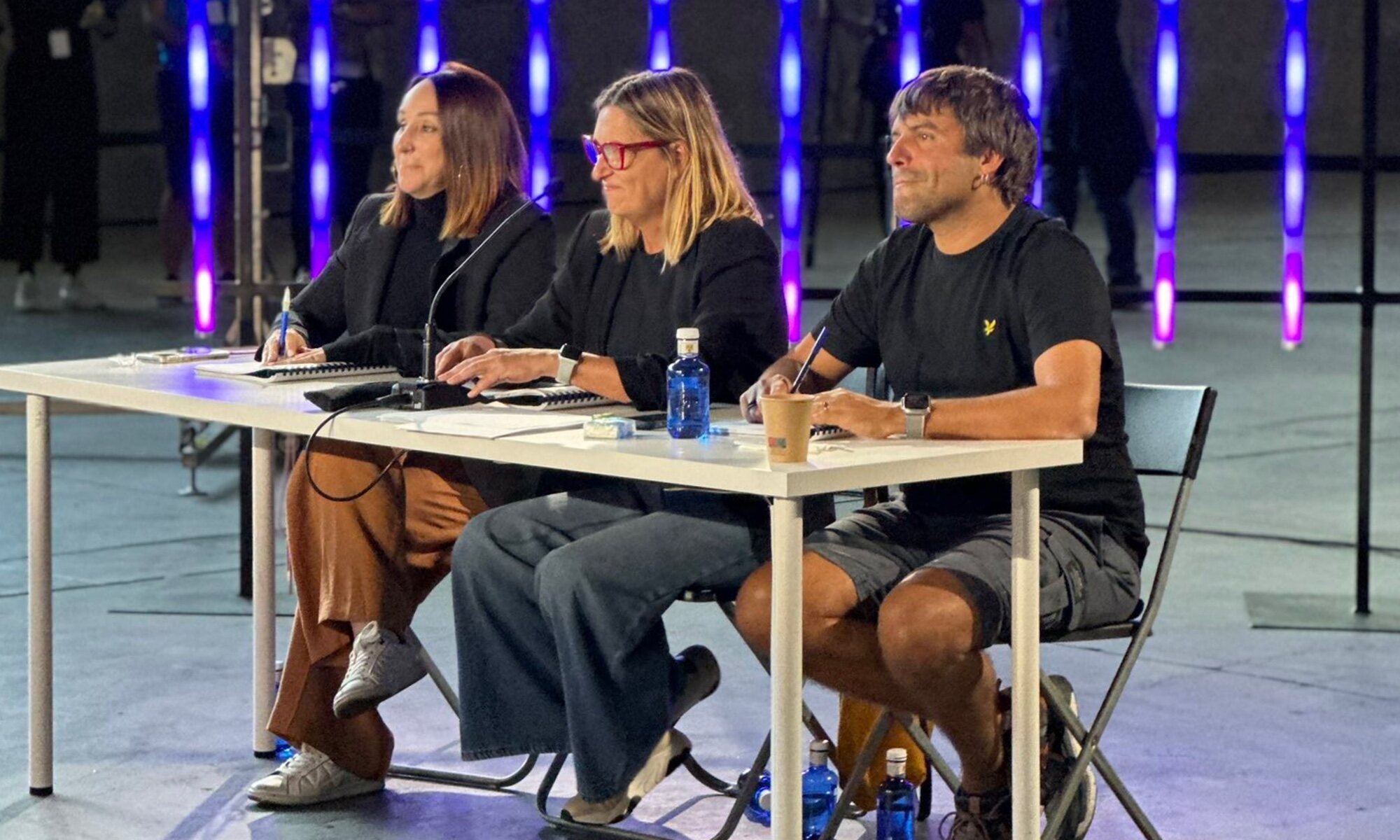 Mamen Márquez, Noemí Galera y Manu Guix, en los castings de 'OT 2023'