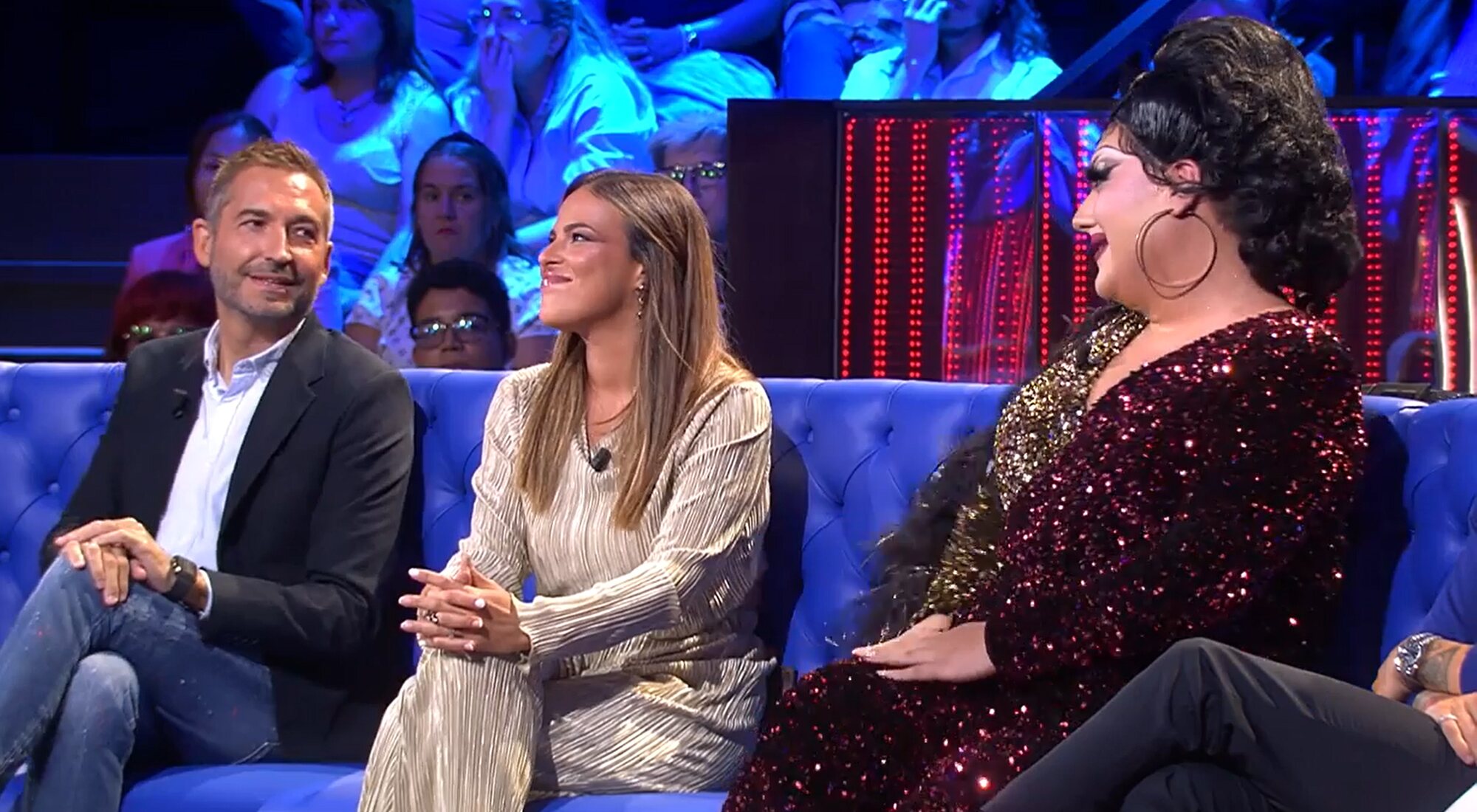 Frank Blanco, Marta Peñate y Estrella Xtravaganza en el primer debate de 'GH VIP 8'