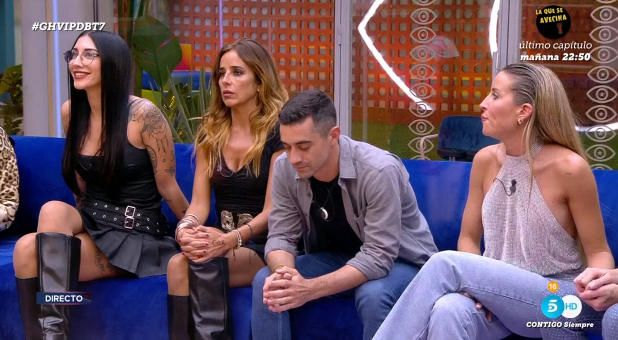 Naomi Asensi, Carmen Alcayde, Javier Fernández y Marta Castro en 'GH VIP: El debate'