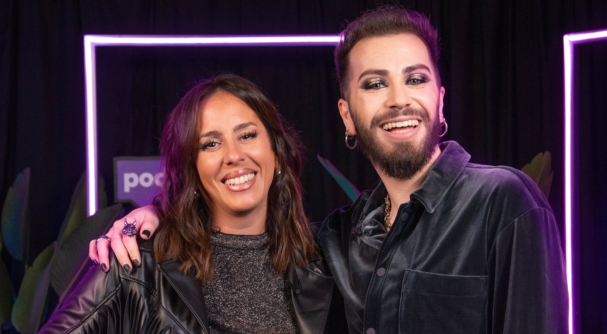 Anabel Pantoja y Malbert en el set de &quot;Querido hater&quot;