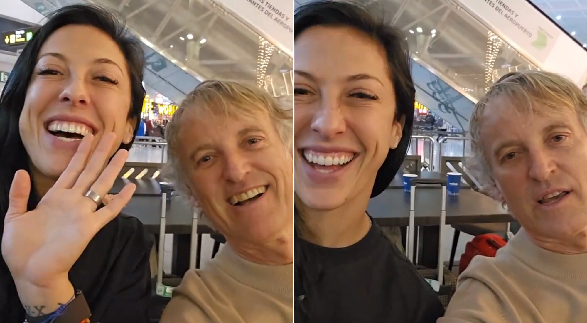 Jennifer Hermoso y Jesús Calleja antes de iniciar la grabación de 'Planeta Calleja'