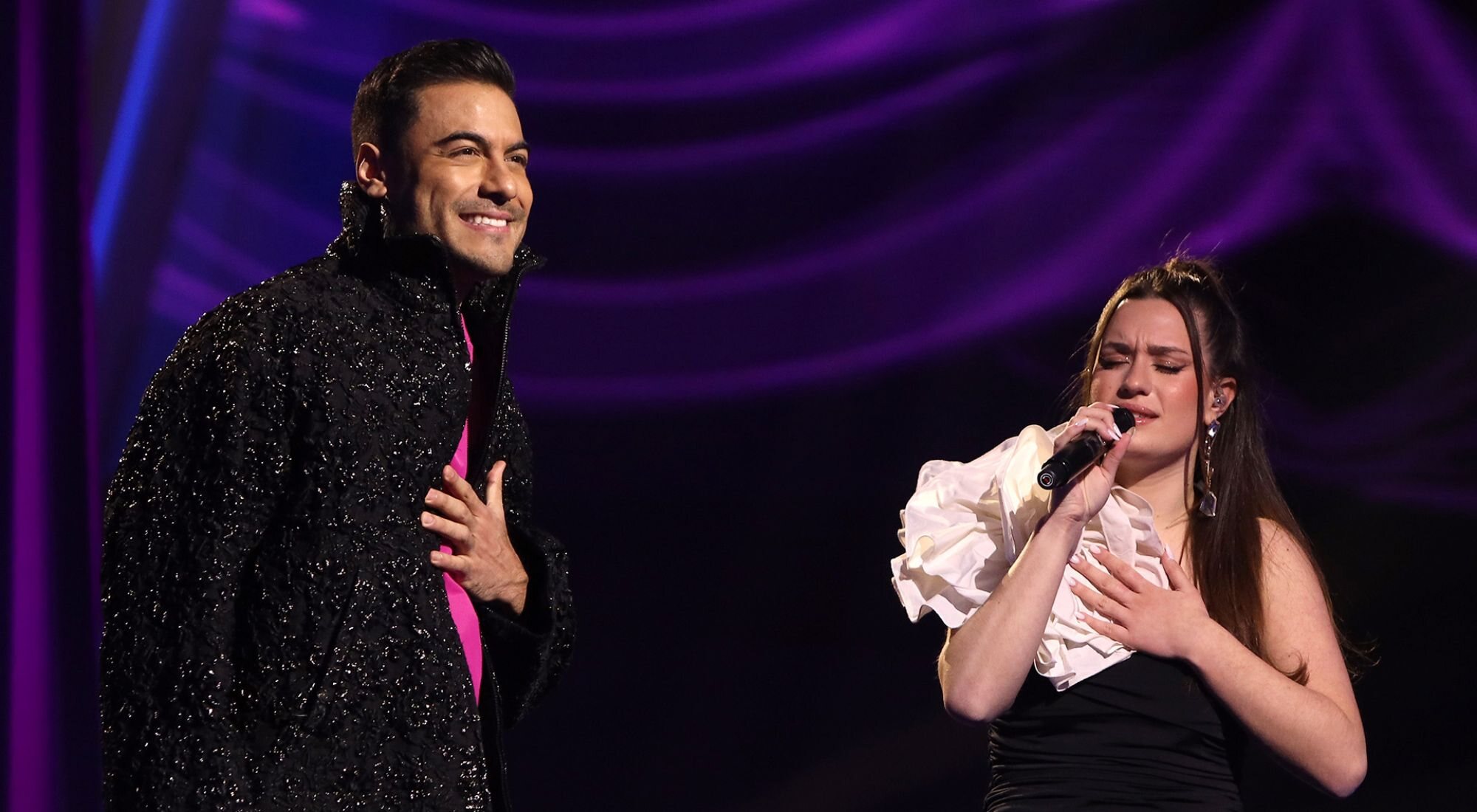 Carlos Rivera y Elsa Tortonda en la final de &#39;La Voz 2023&#39;