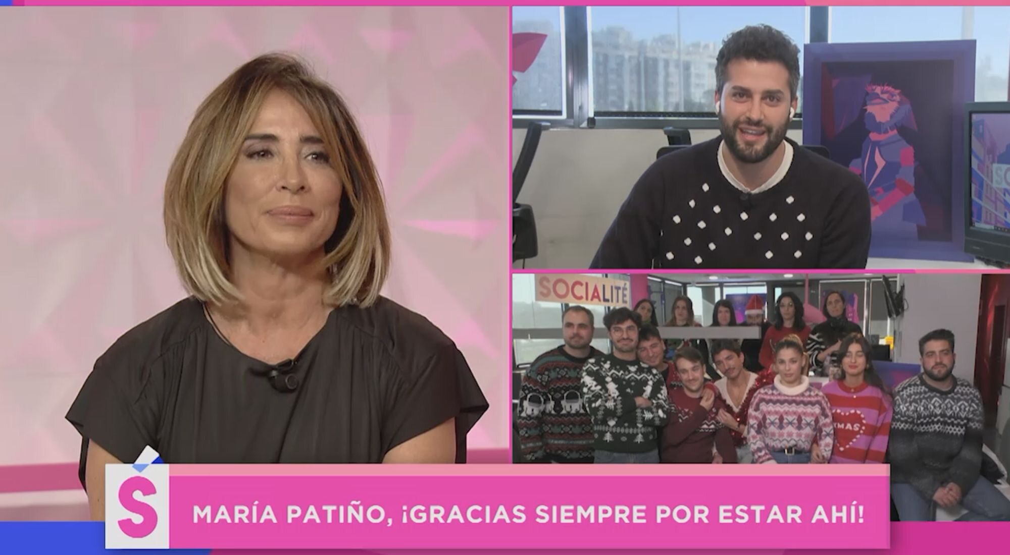 María Patiño y su equipo en 'Socialité'