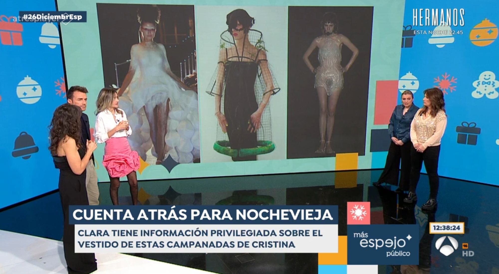 El equipo de 'Espejo público' muestra las pistas del vestido de Cristina Pedroche