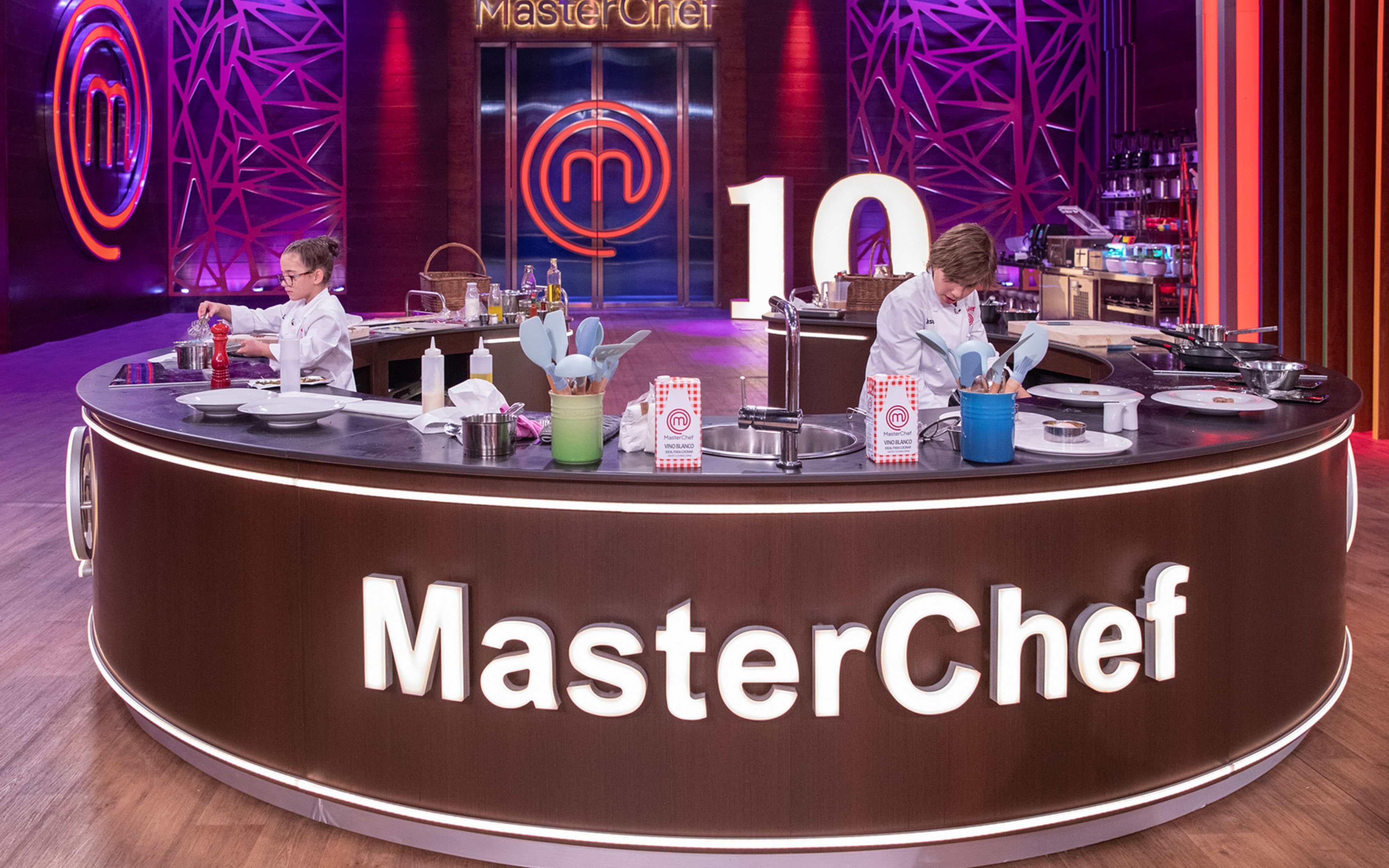 Loreto y Jesús durante la final de &#39;MasterChef Junior&#39;