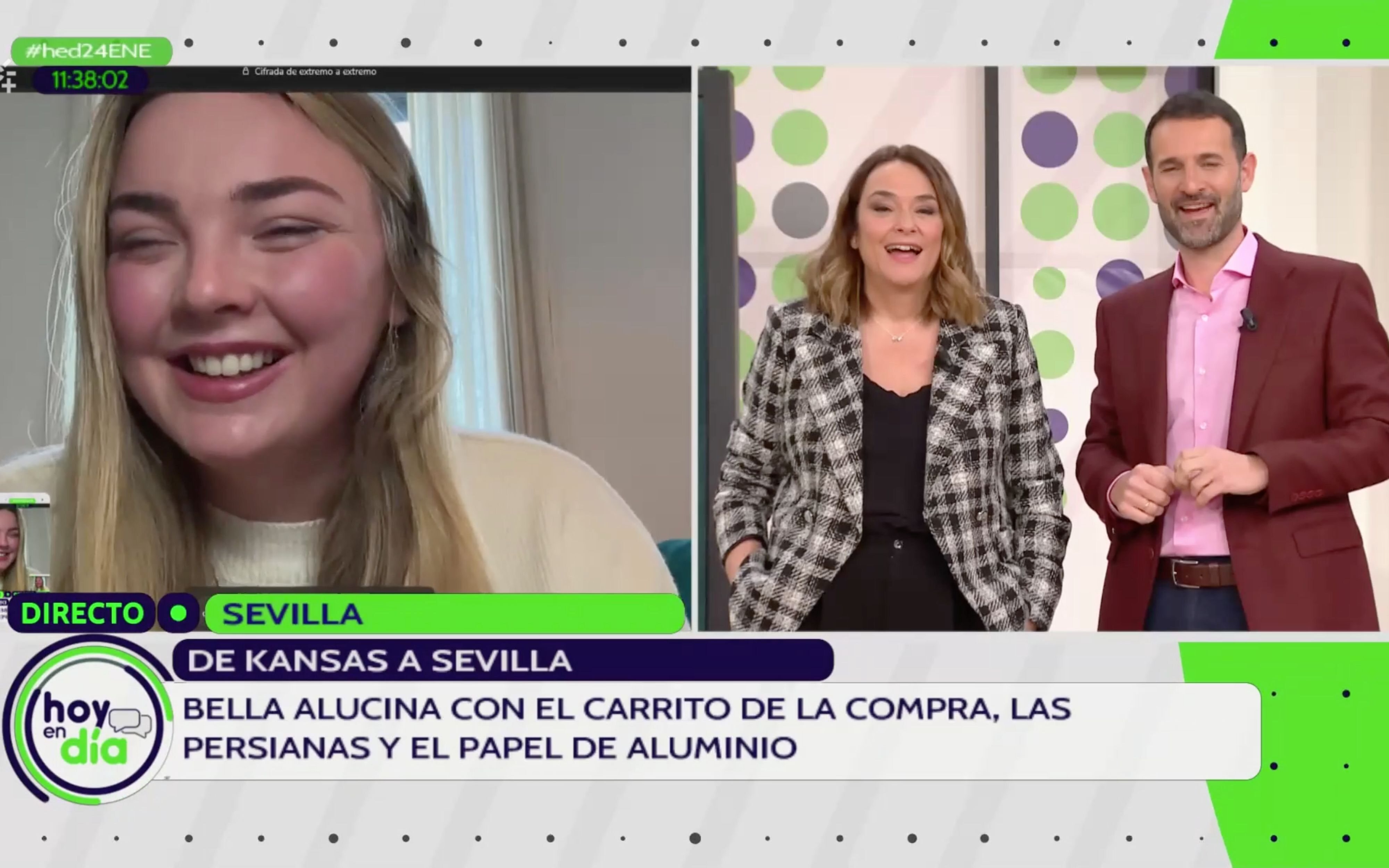 Bella, Toñi Moreno y Juan Carlos González en 'Hoy en día'