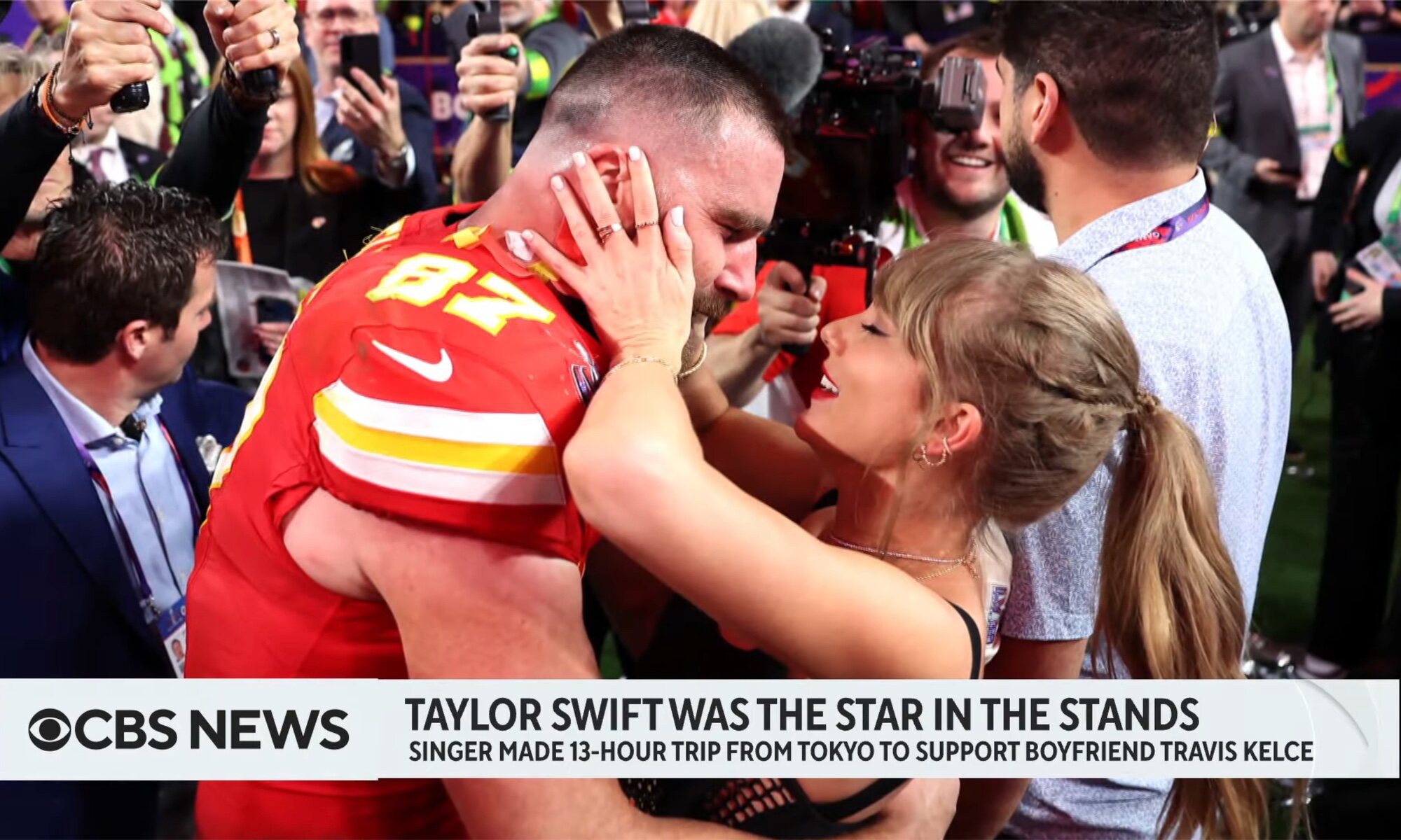 Travis Kelce y Taylor Swift, en la Super Bowl 2024