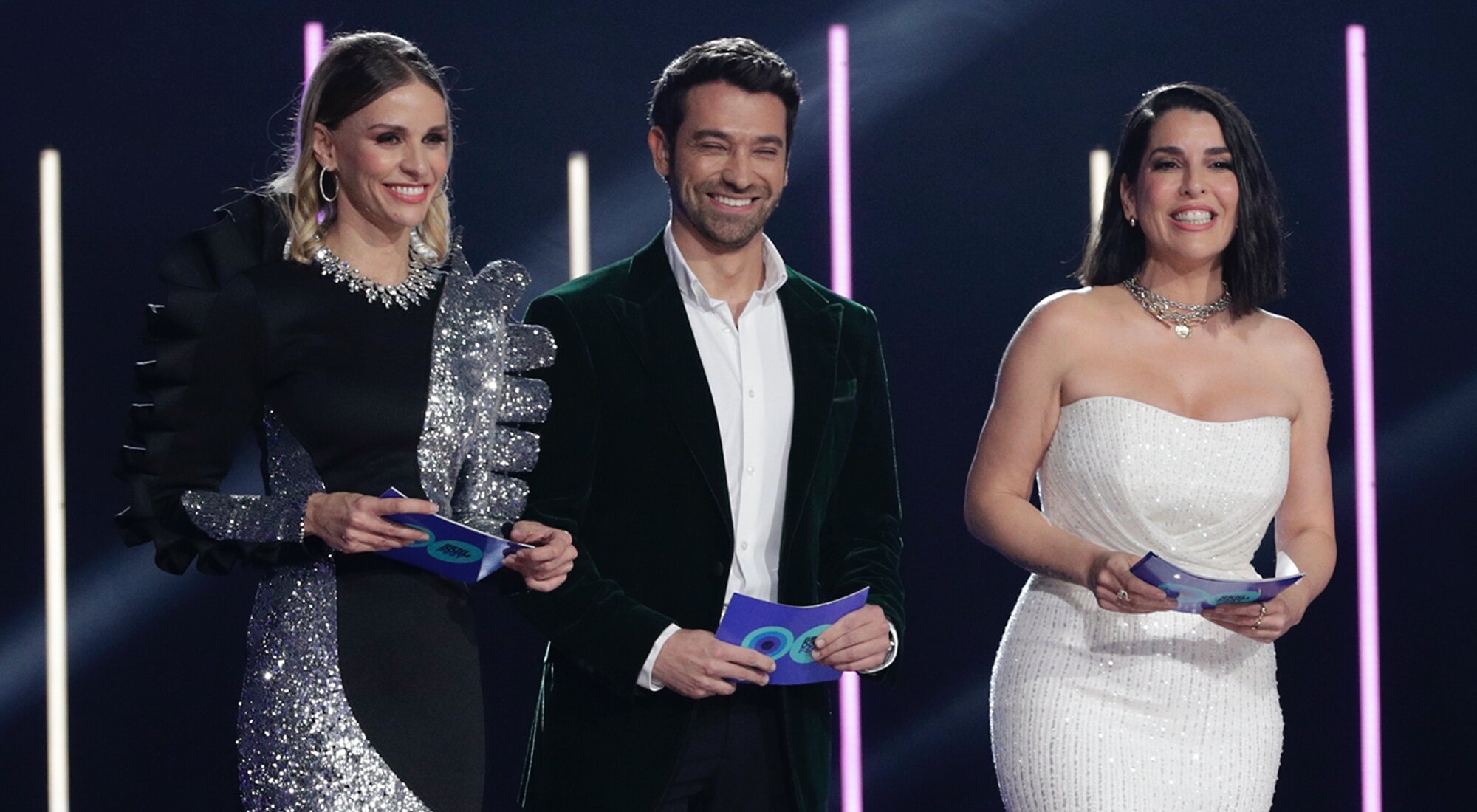 Ana Prada, Marc Calderó y Ruth Lorenzo en la primera semifinal del Benidorm Fest 2024