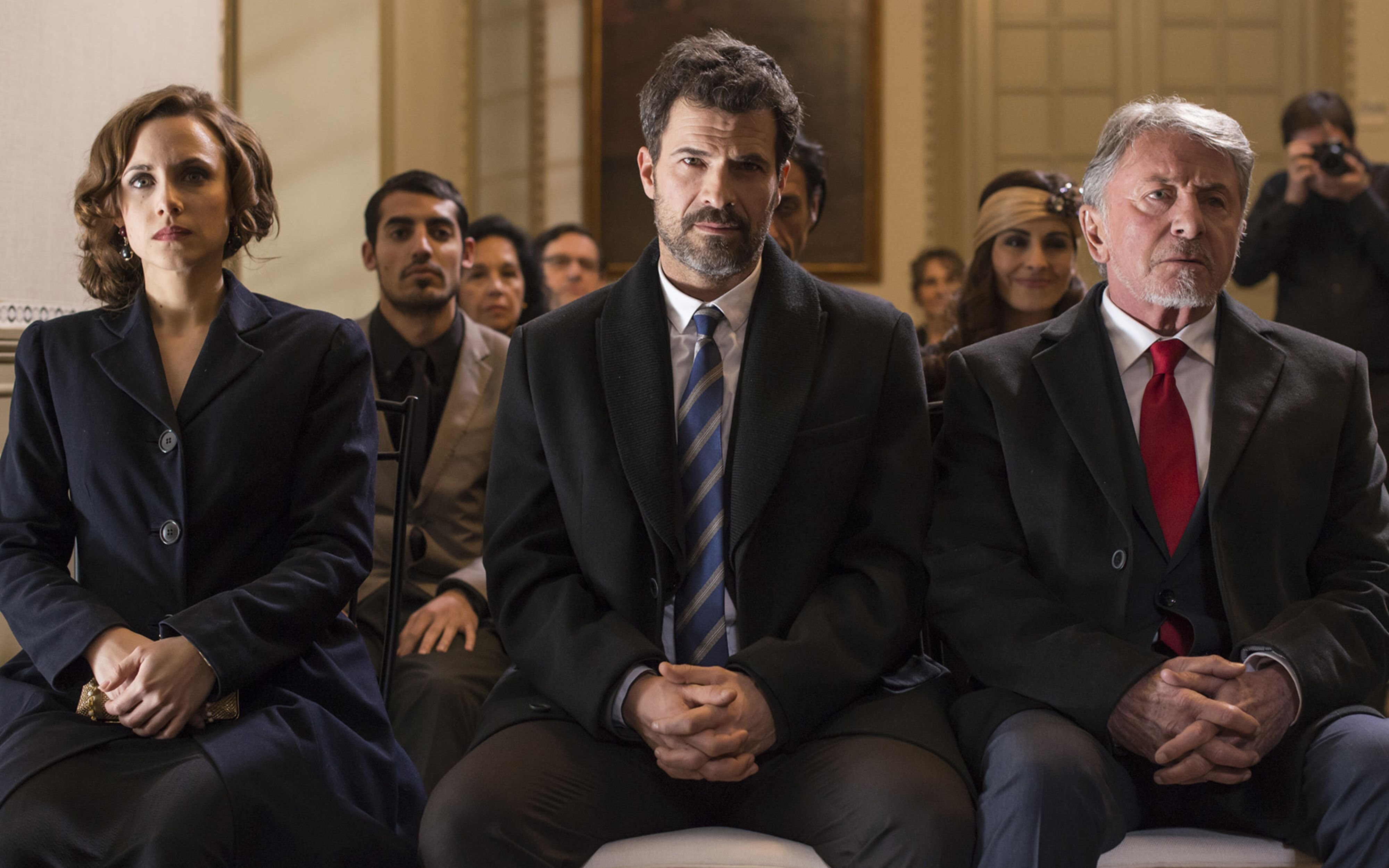 Aura Garrido, Rodolfo Sancho y Jaime Blanch en 'El Ministerio del Tiempo'