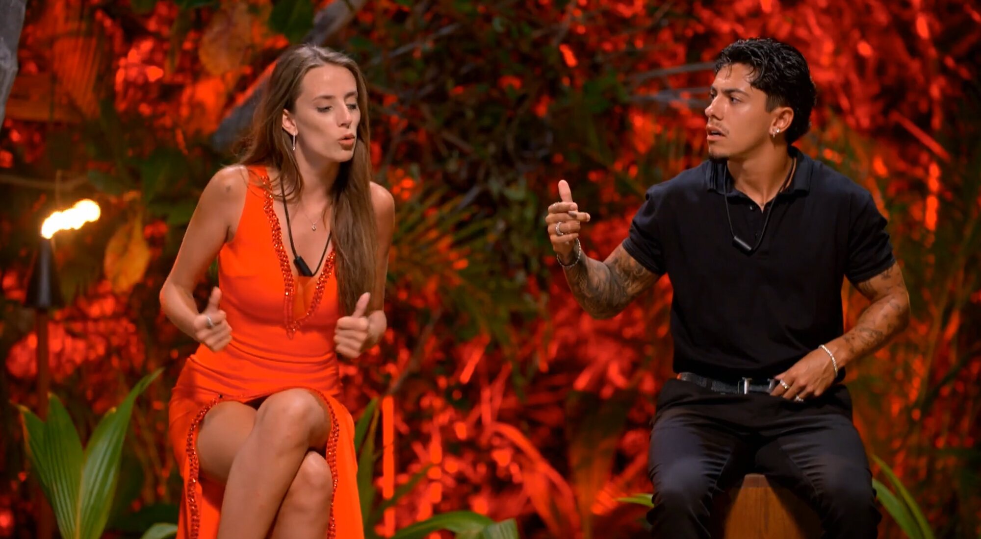 Ruth y Niko discuten en su hoguera de confrontación de &#39;La isla de las tentaciones 7&#39;