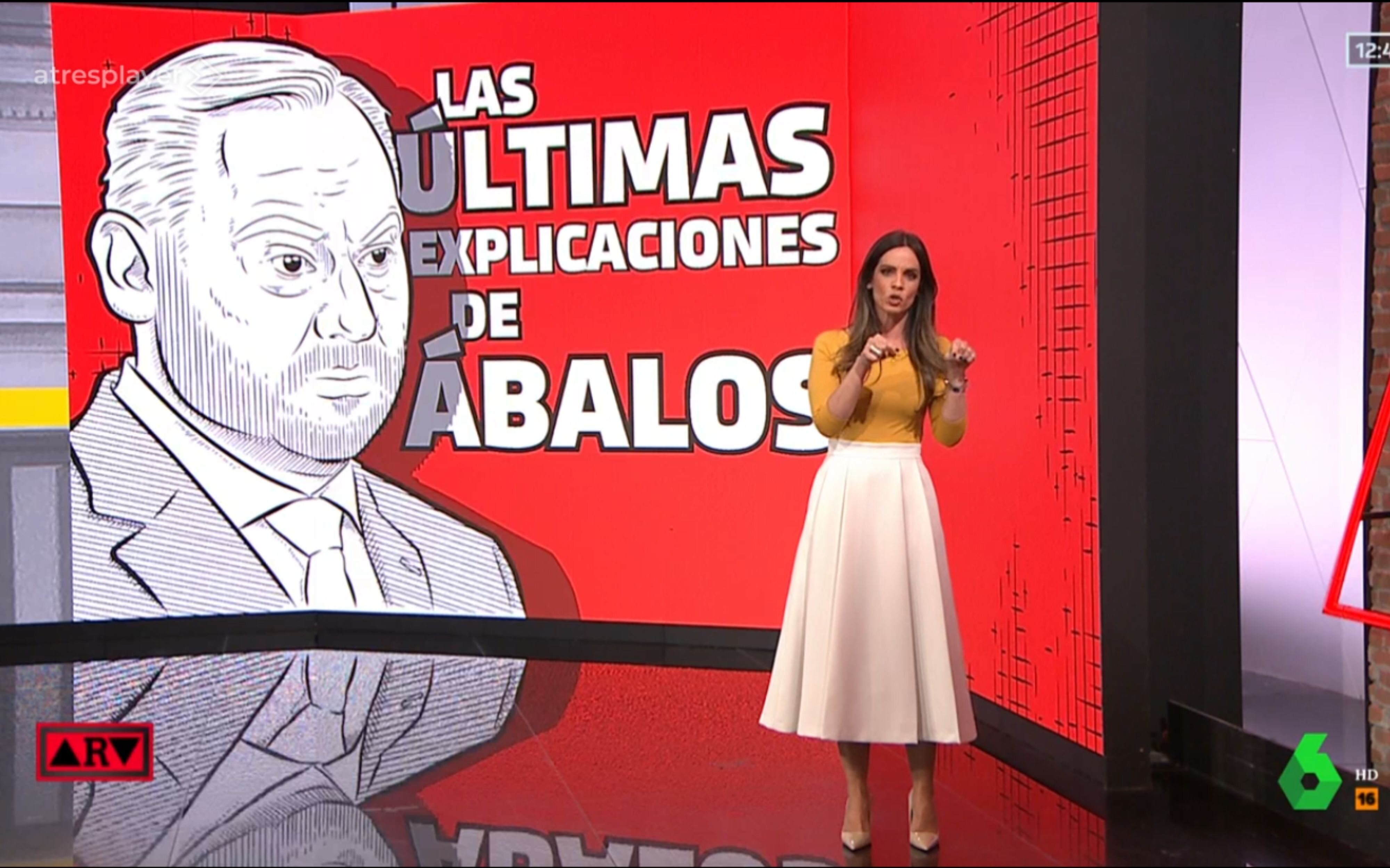Ana Cuesta introduciendo un fragmento de la entrevista a Ábalos en 'Al rojo vivo'