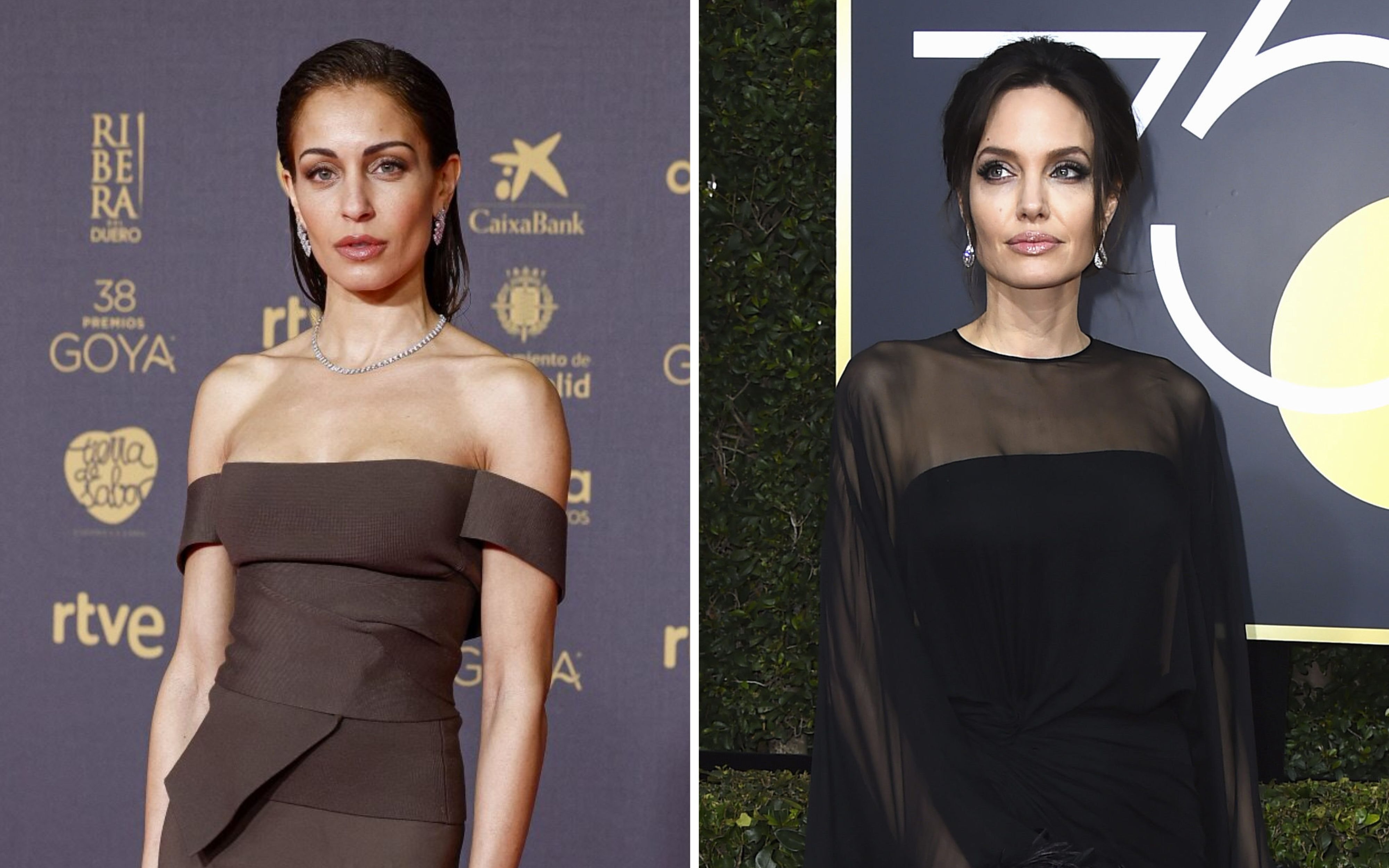 Hiba Abouk y Angelina Jolie