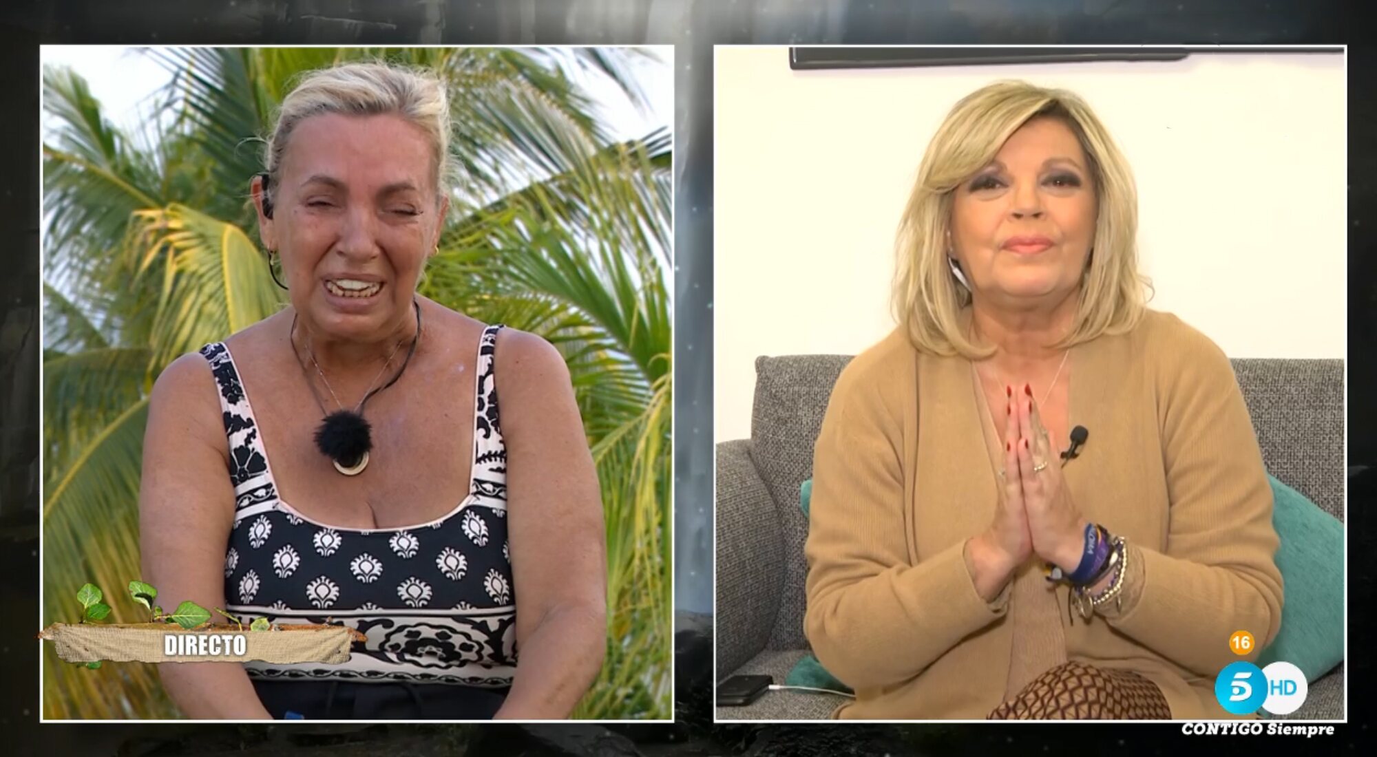 Carmen Borrego se emociona al hablar con su hermana Terelu en 'Supervivientes'