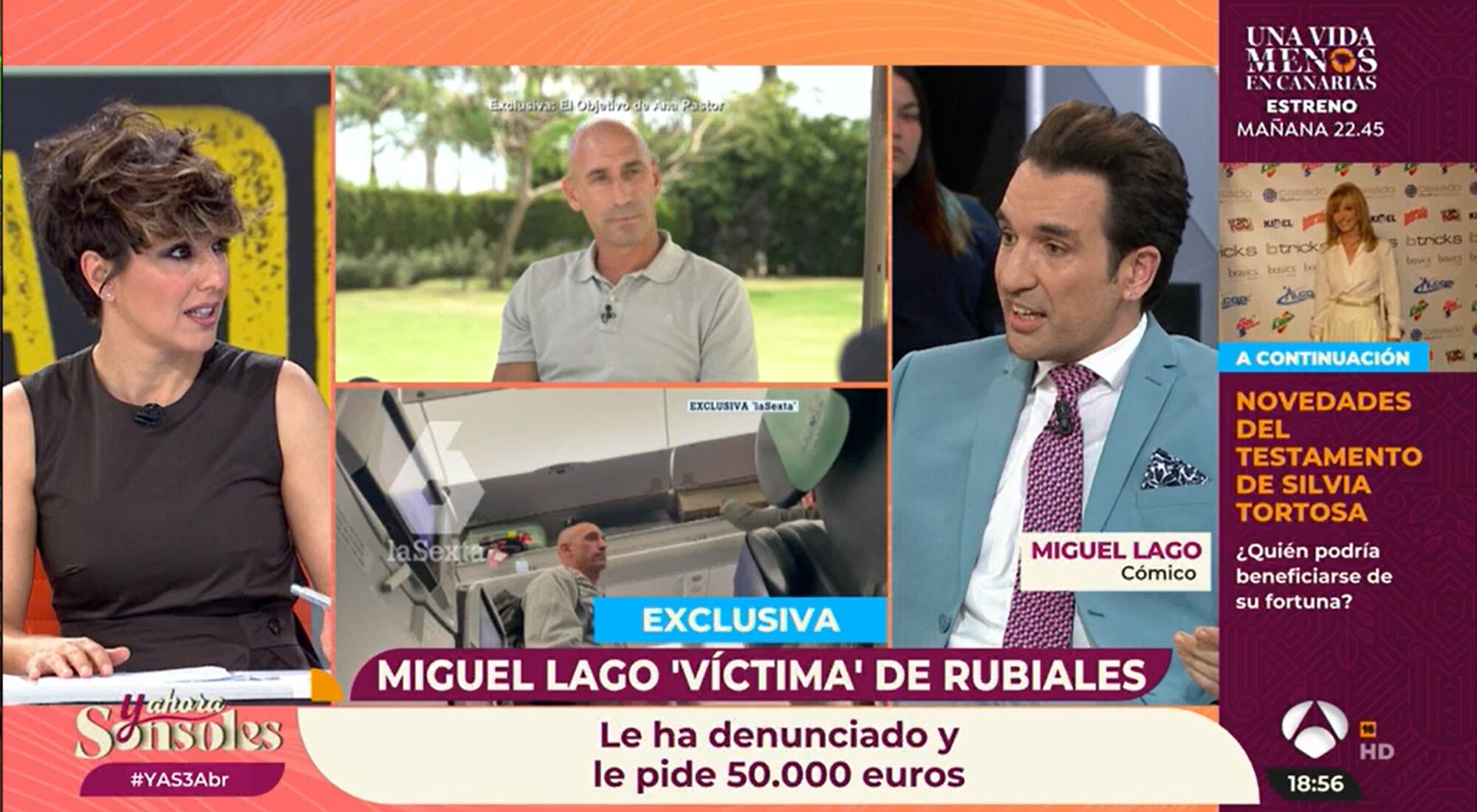 Miguel Lago habla en 'Y ahora, Sonsoles' de la denuncia que le interpuso Luis Rubiales
