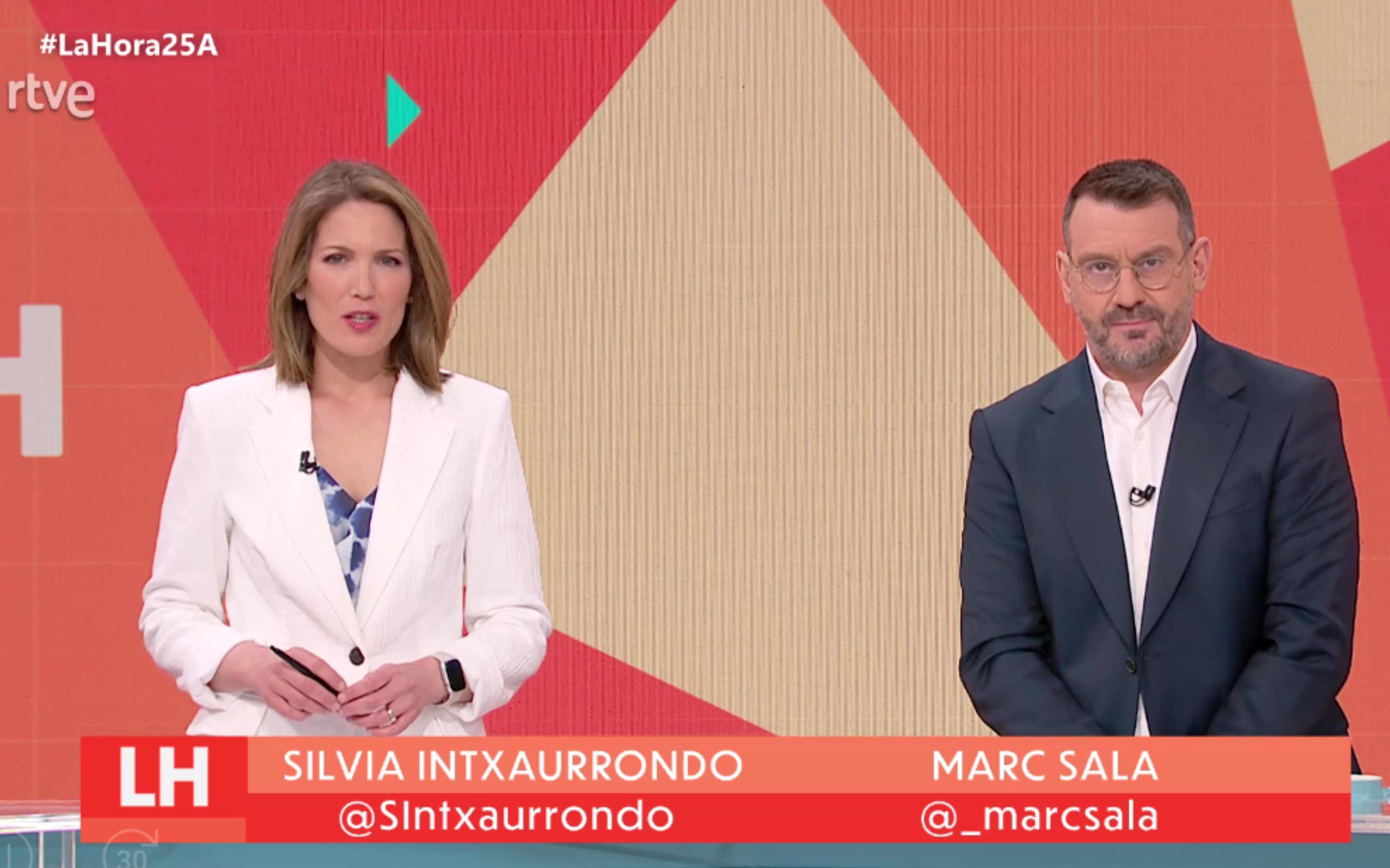 Silvia Intxaurrondo y Marc Sala en 'La hora de La 1'