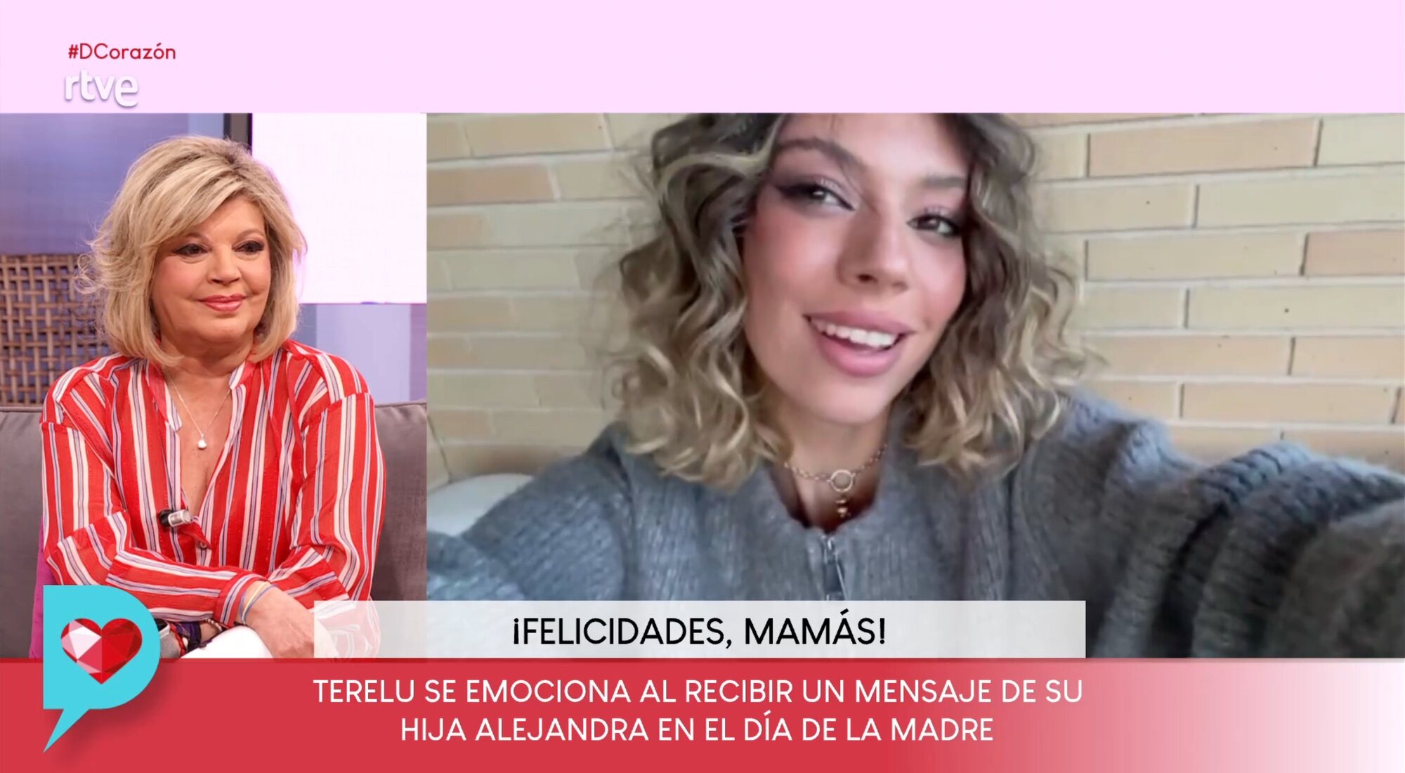 Terelu Campos recibe el vídeo de Alejandra Rubio en 'D Corazón'