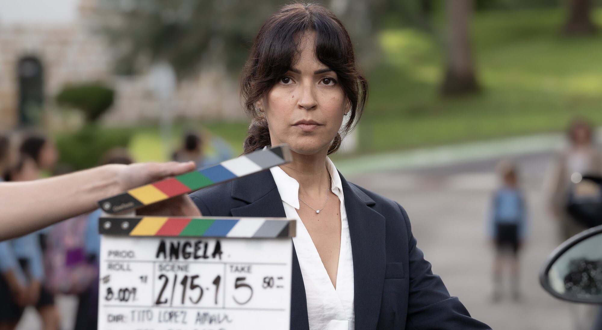 Verónica Sánchez en el rodaje de &#39;Ángela&#39;