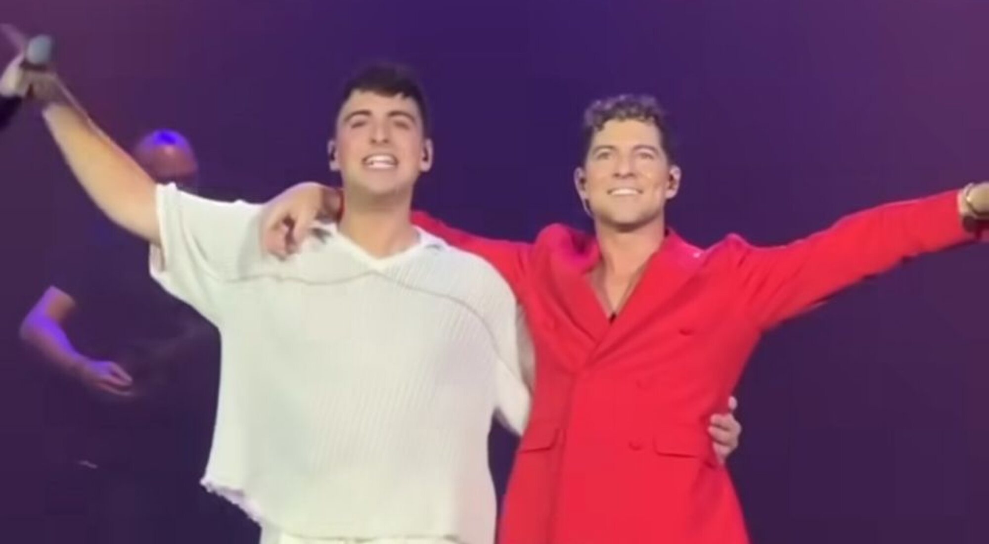 Juanjo Bona en el concierto de David Bisbal