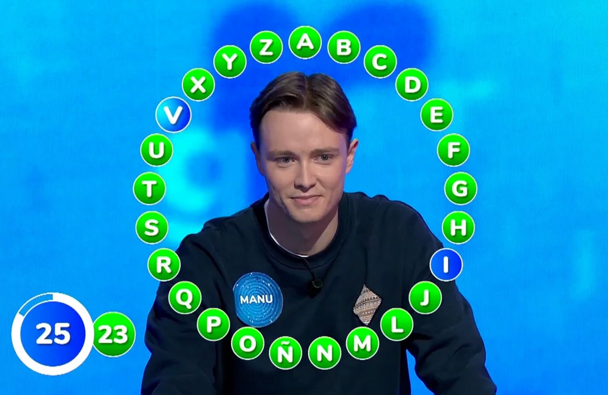 Manu se queda cerca de conseguir el bote en 'Pasapalabra'