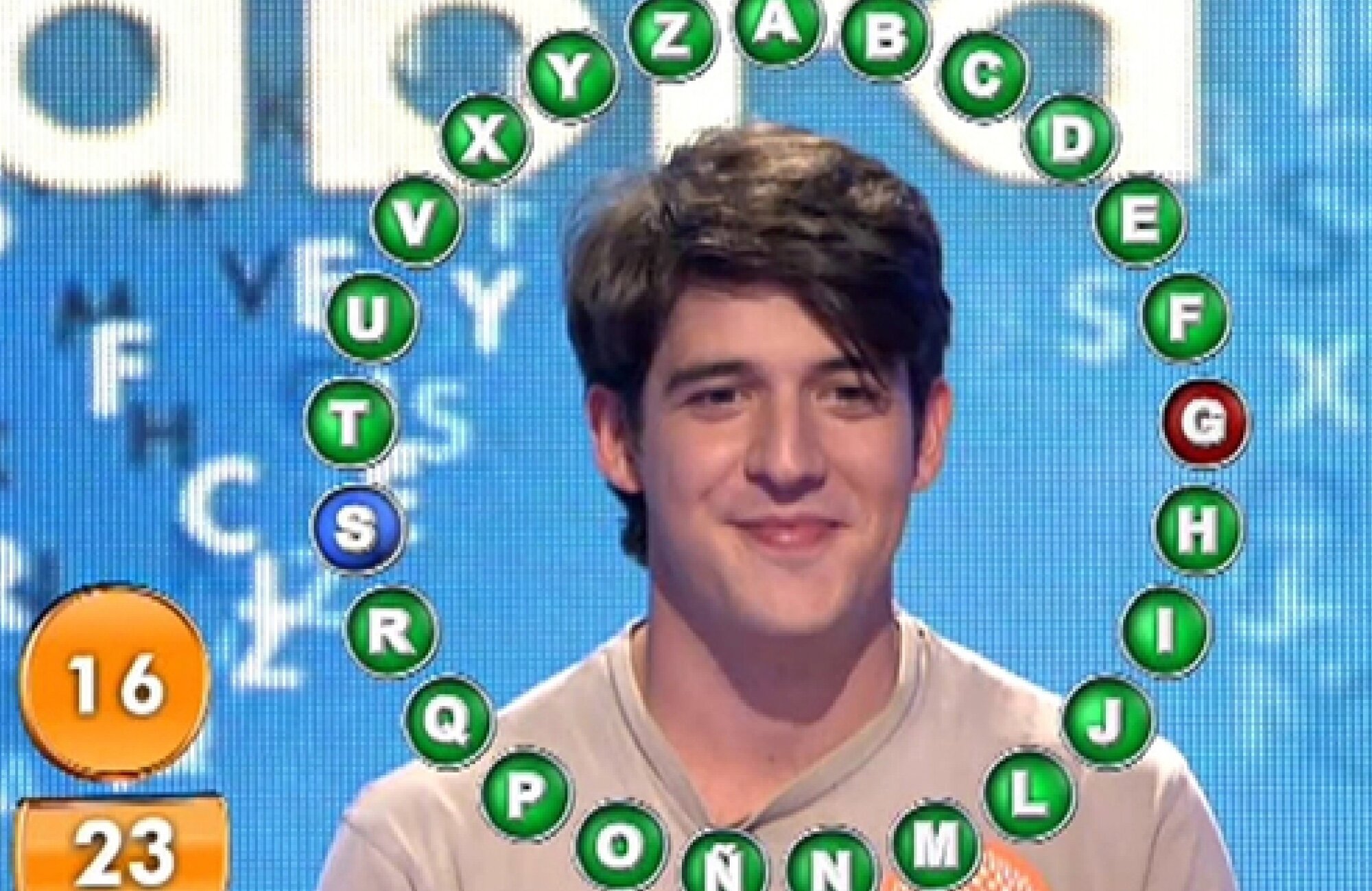 David Leo en su etapa de concursante de 'Pasapalabra'