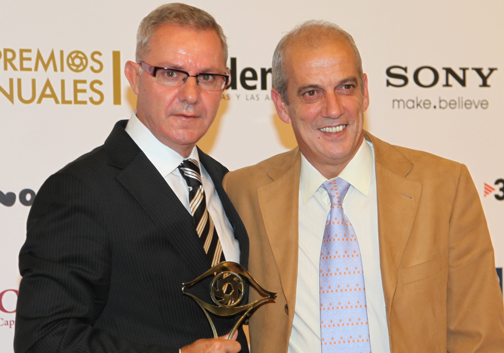 José Ángel de la Casa en la recogida del Premio Toda una Vida 2009