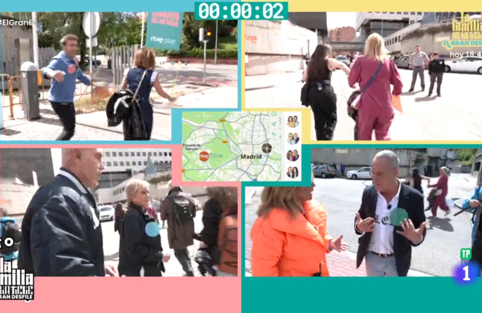 Las cuatro parejas de 'La familia de la tele' inician su aventura para llegar a Prado del Rey