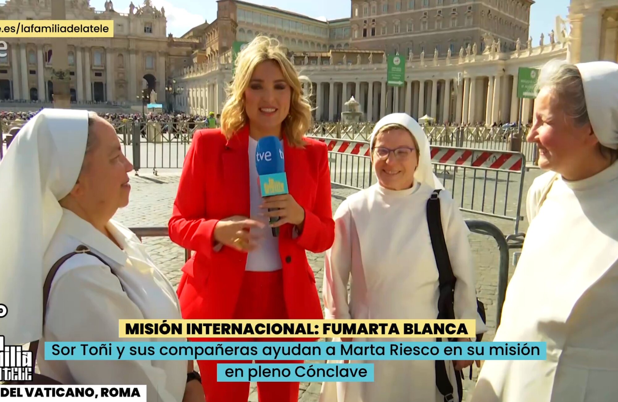 Marta Riesco entrevista a tres monjas en El Vaticano para 'La familia de la tele'
