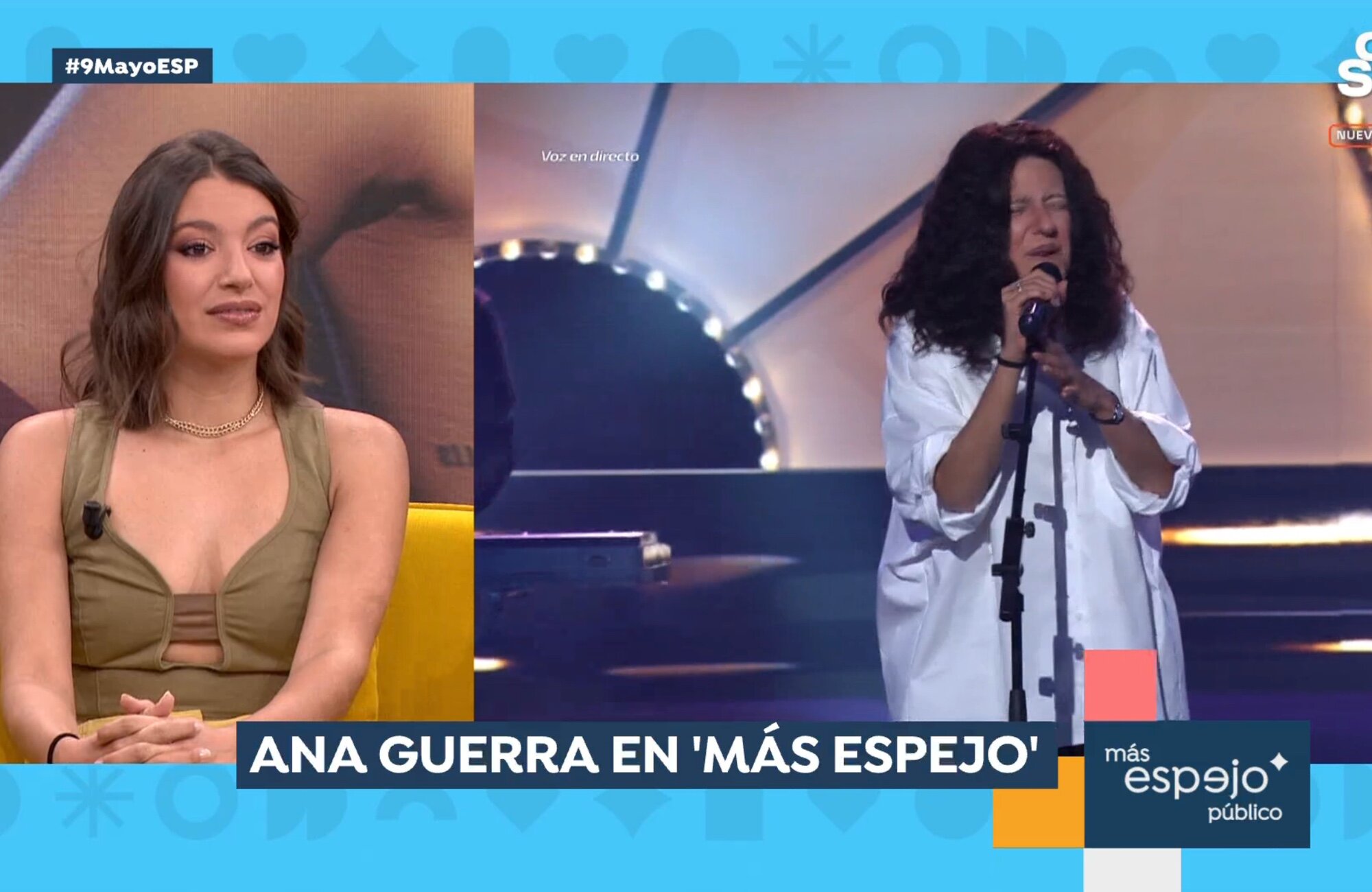 Ana Guerra comenta su actuación de Rosana en 'Tu cara me suena' durante su visita a 'Espejo público'