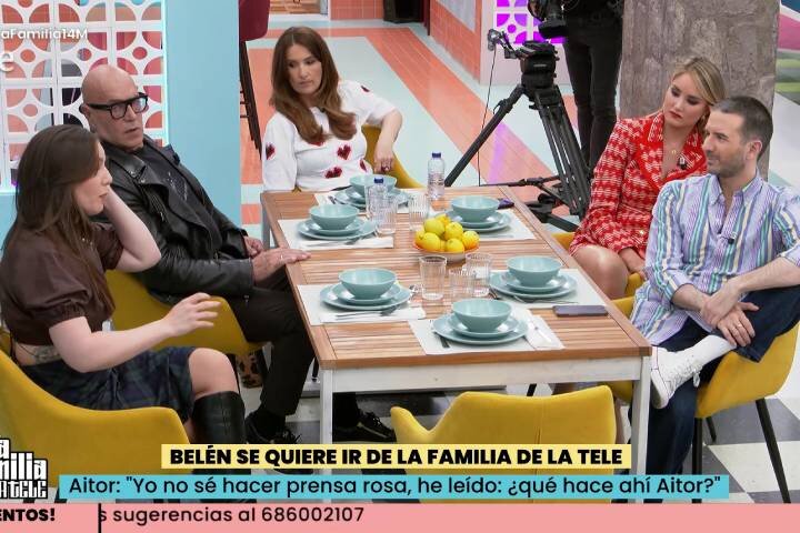 Inés Hernand valora la situación de la familia de la tele' con sus compañeros