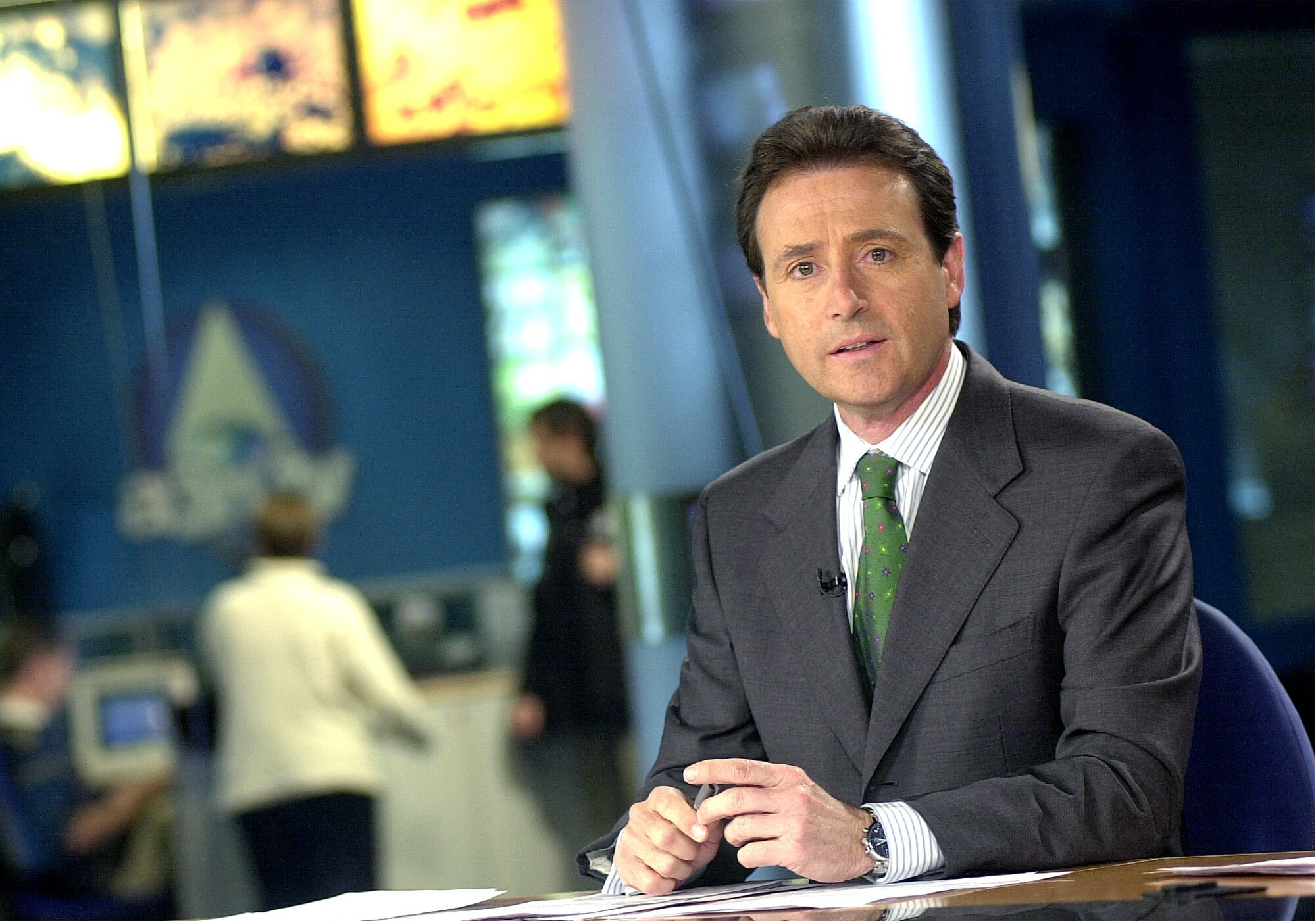 Matías Prats, en el departamento de noticias de Antena 3