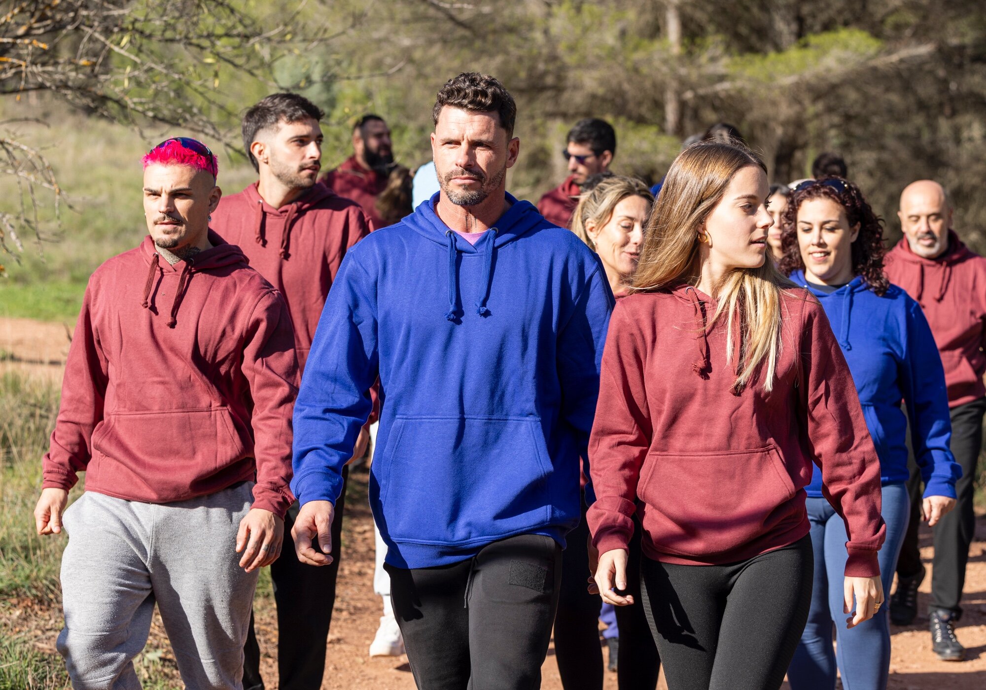 Algunos de los jugadores de 'Triators España' en el primer programa