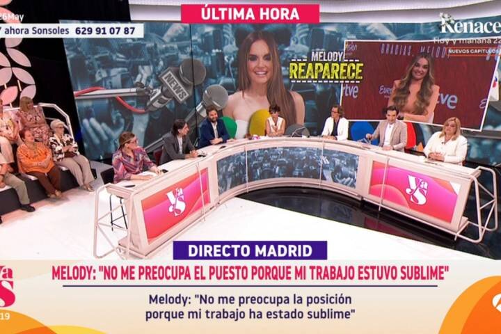El equipo de 'Y ahora, Sonsoles' debate sobre las palabras de Melody