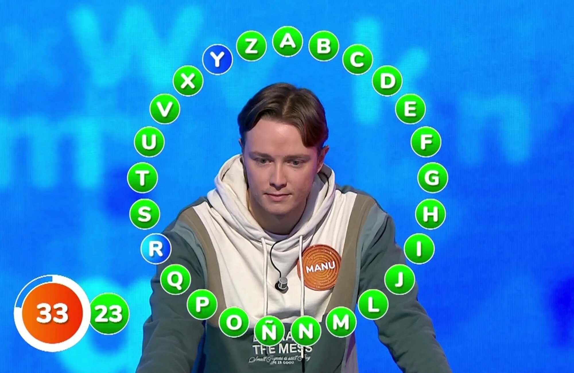 Manu alcanza los 260 programas en &#39;Pasapalabra&#39;