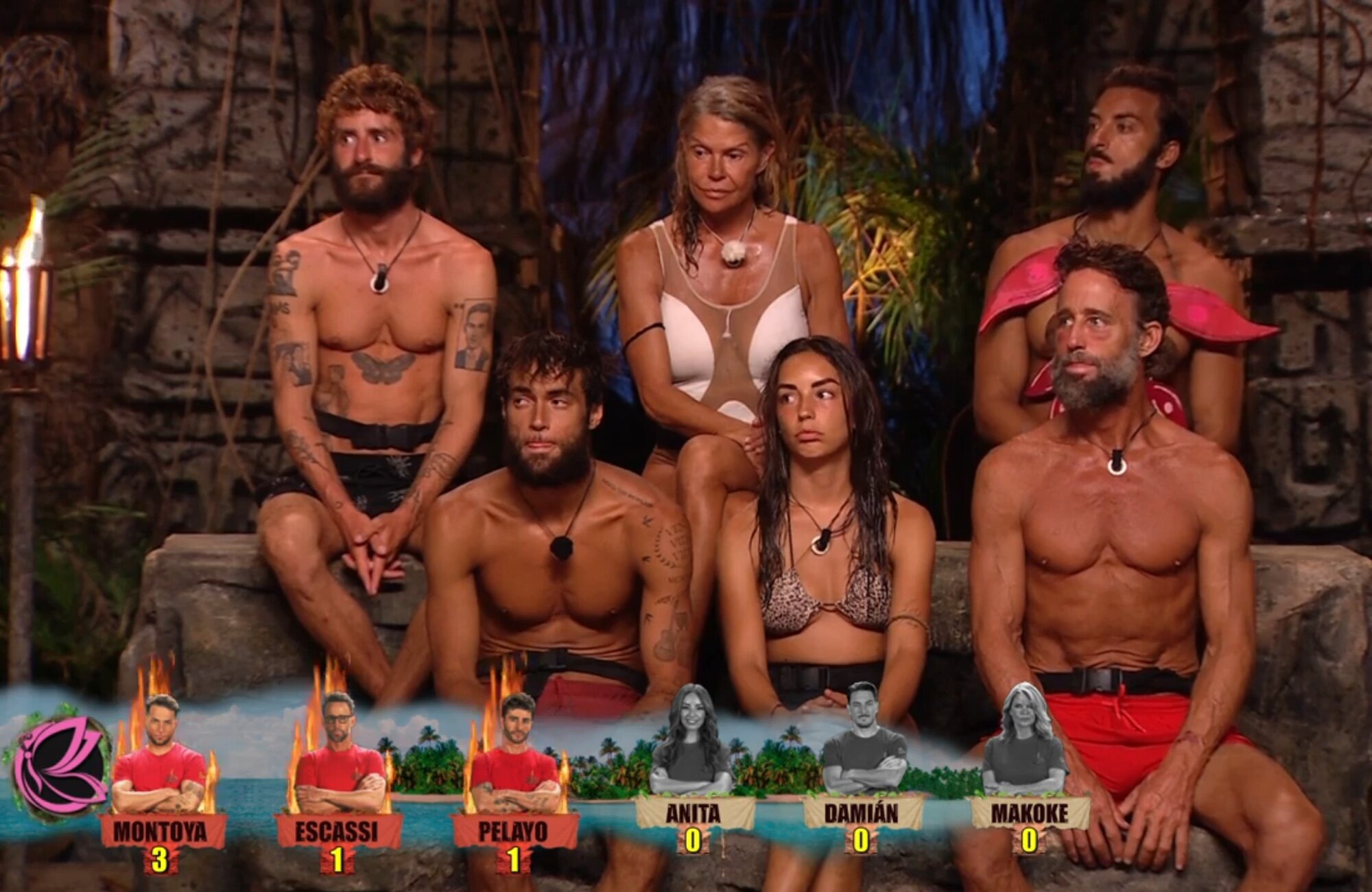 Los concursantes en una ronda de nominaciones en &#39;Supervivientes: Tierra de nadie&#39;