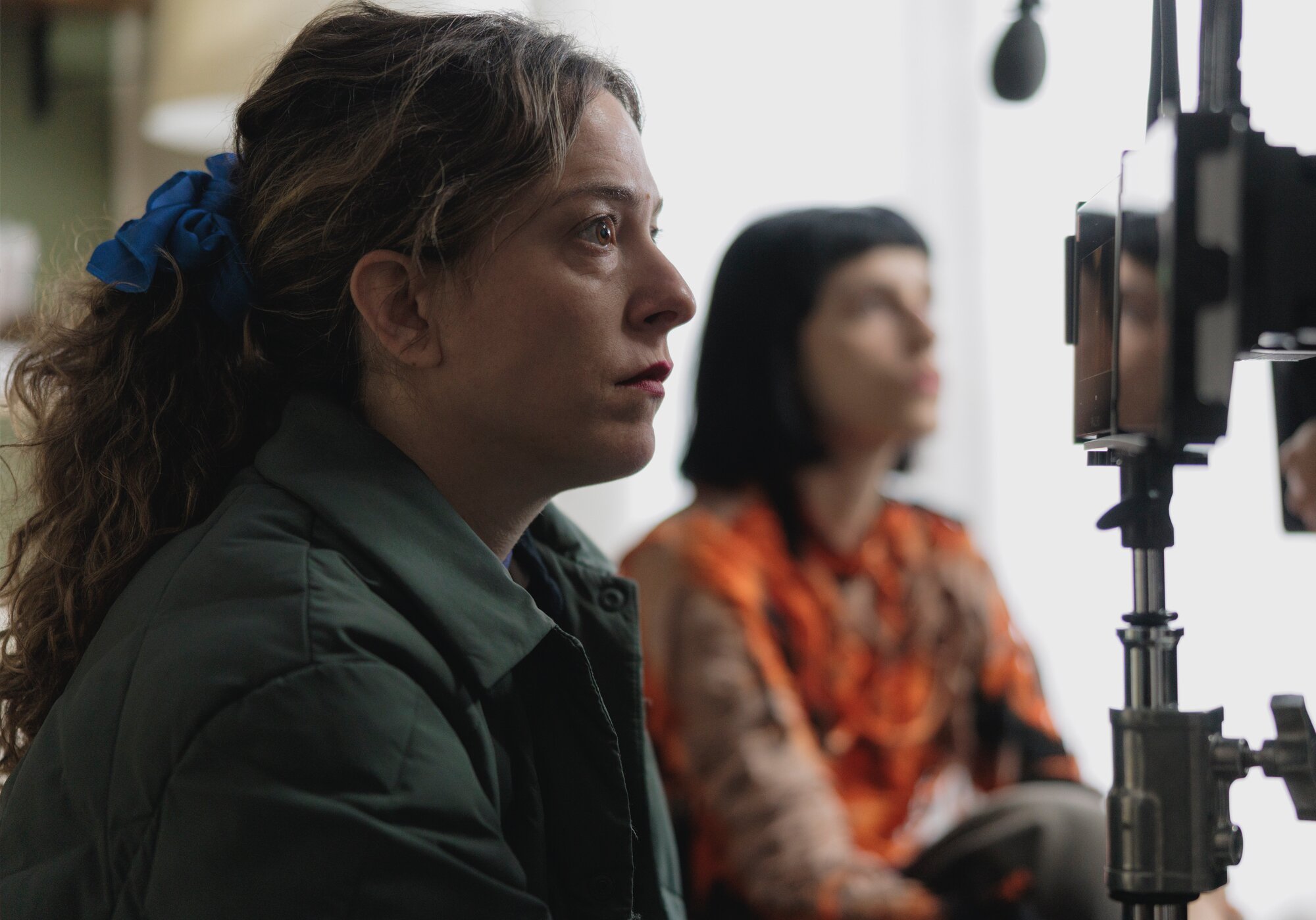 Andrea Jaurrieta durante el rodaje de 'Millennial mal'