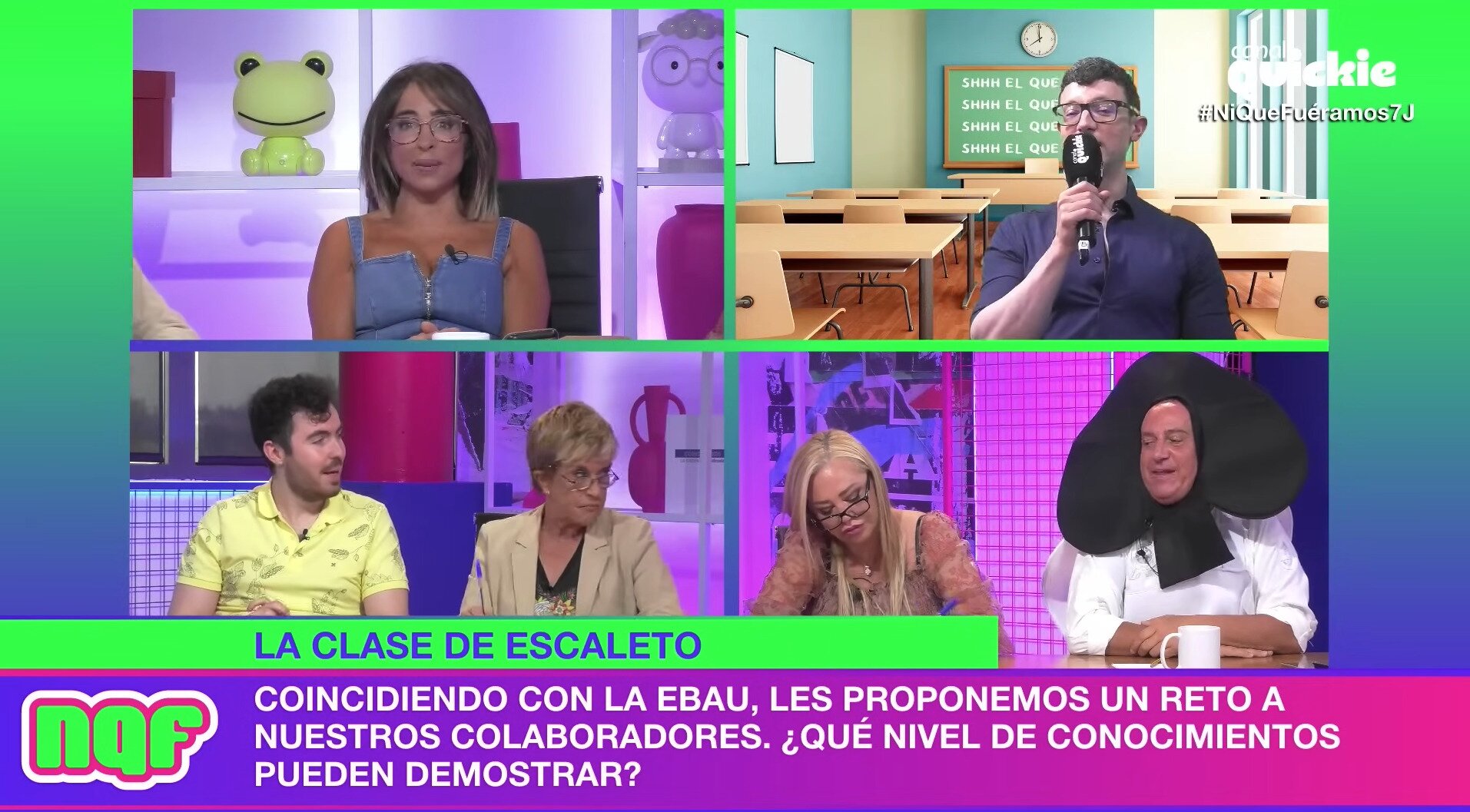 Escaleto en uno de los programas de 'Ni que fuéramos Shhh'