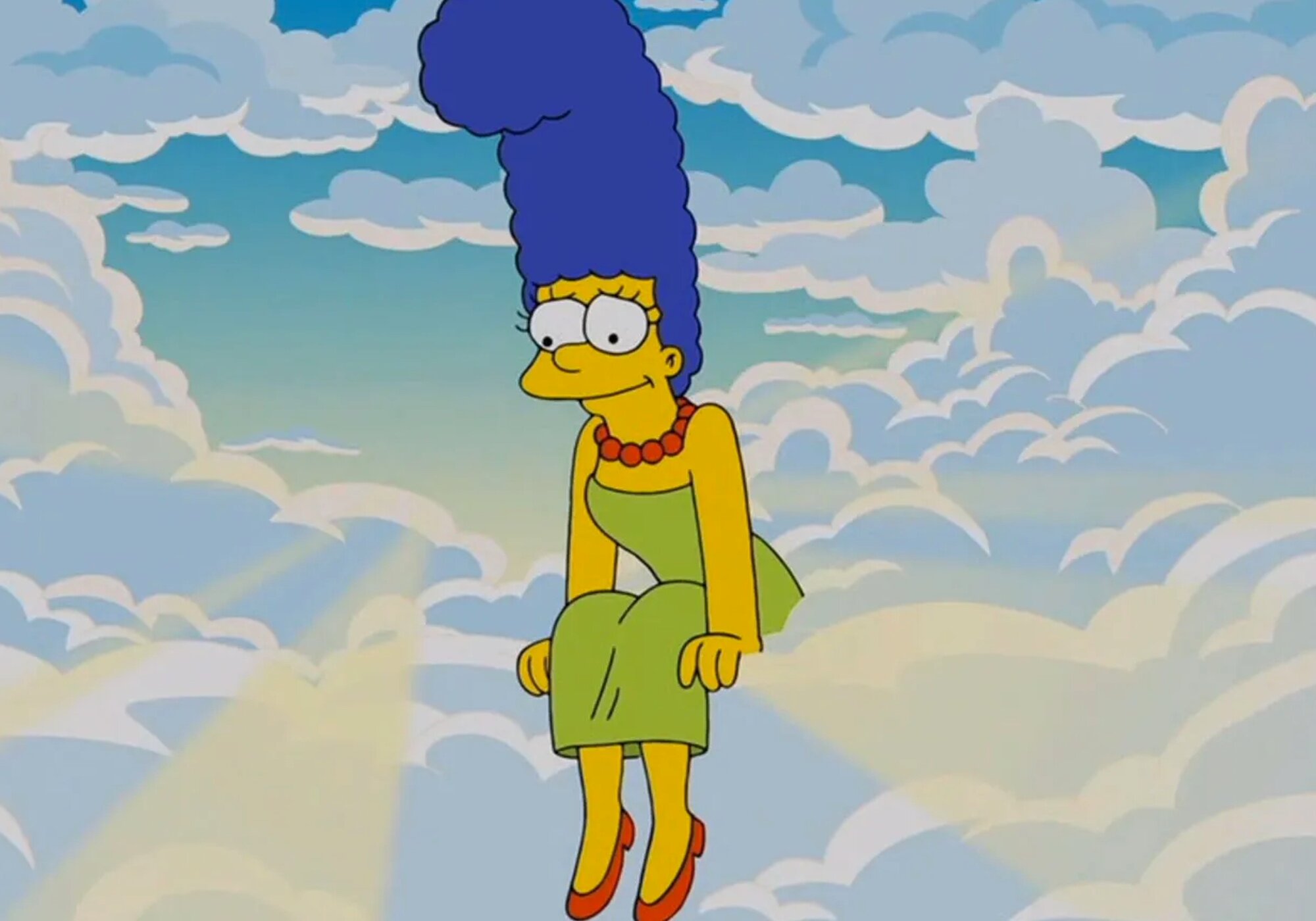 Marge observa desde el cielo al resto de protagonistas de &#39;Los Simpsons&#39;