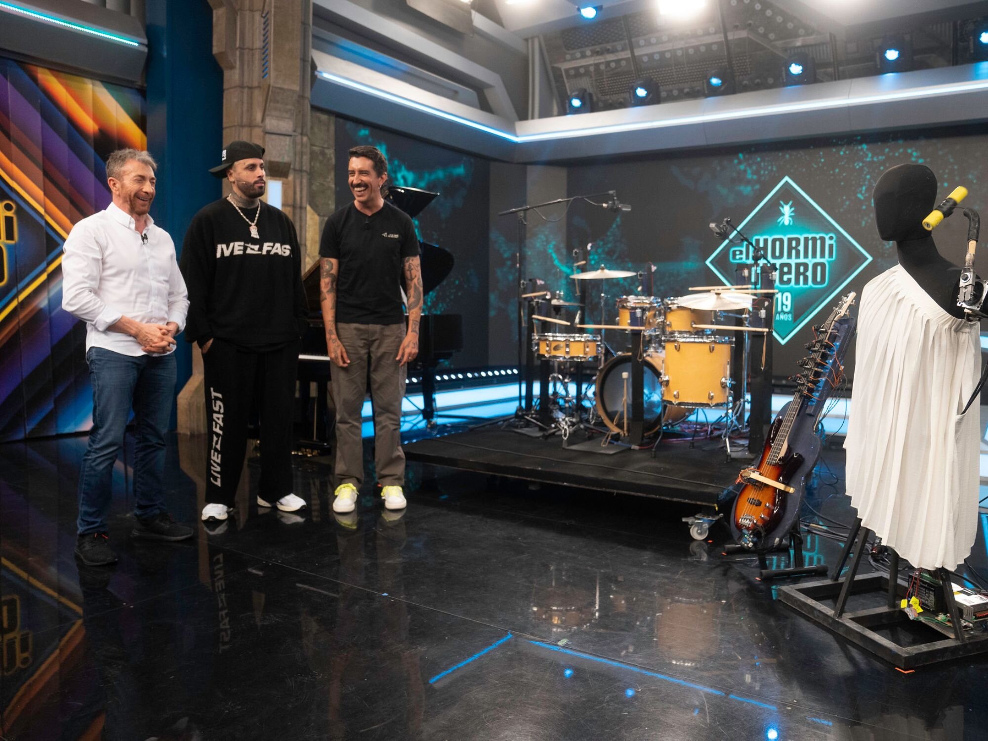 Pablo Motos, Nicky Jam y Marron en 'El hormiguero'